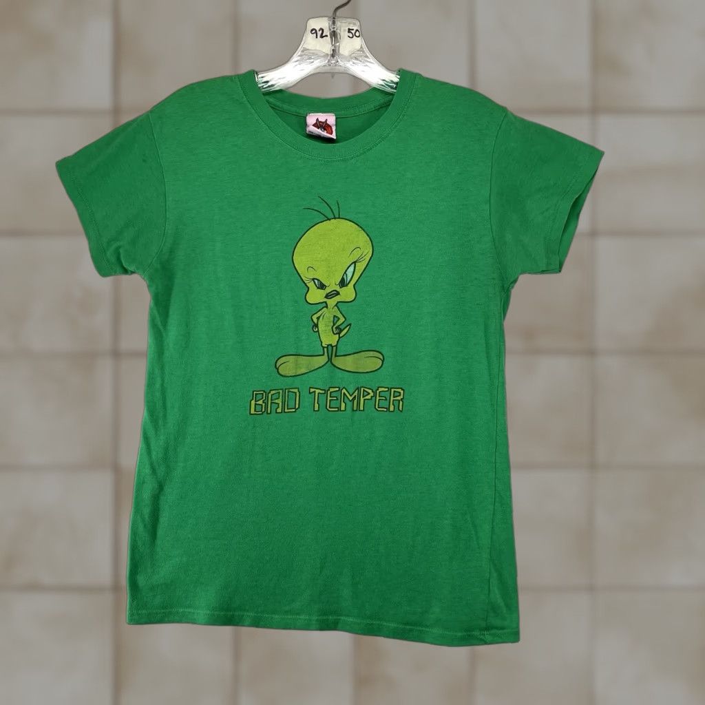 Vintage VINTAGE Warner Bros Tweety Bird T Shirt Grunge Punk 1990s Green XS/S Adult Women 34 in Chest 24 in SHL-GRUNGE Women/Girls Size XS / US 0-2 / IT 36-38 - 1 Thumbnail