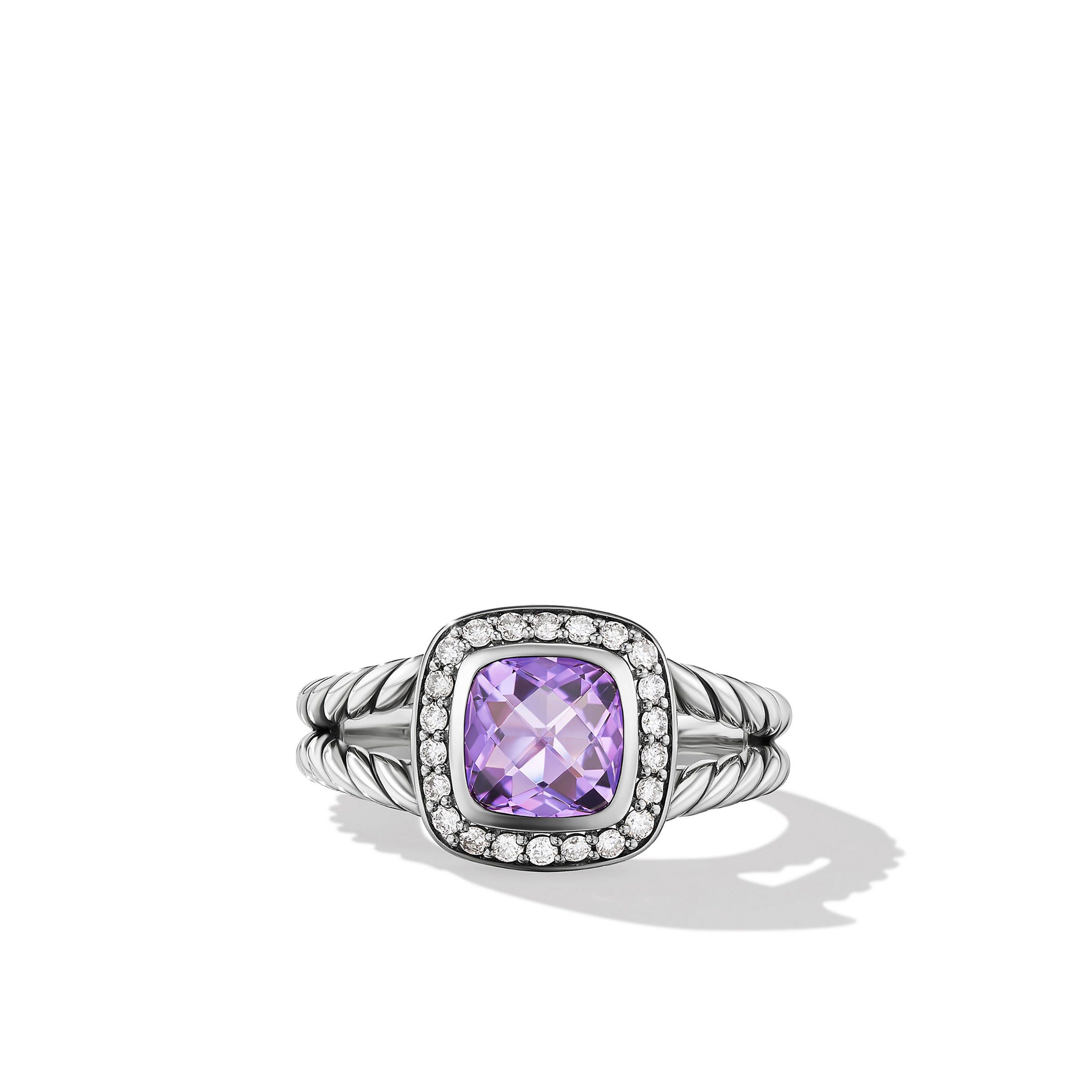David Yurman o1w1db10525 R07443D Ring in Silver with Amethyst and Diamond Size ONE SIZE - 2 Thumbnail