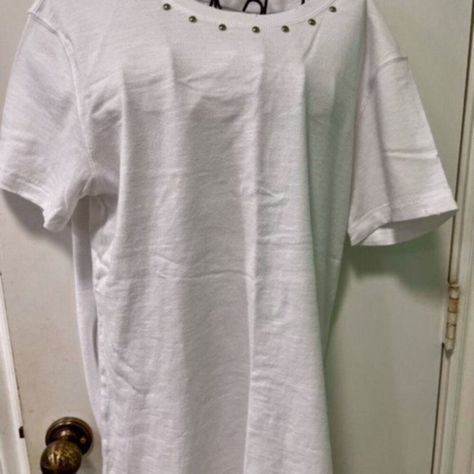 Current/Elliot Current Elliott shirt white with metal studs size 8 Size M / US 6-8 / IT 42-44 - 3 Thumbnail