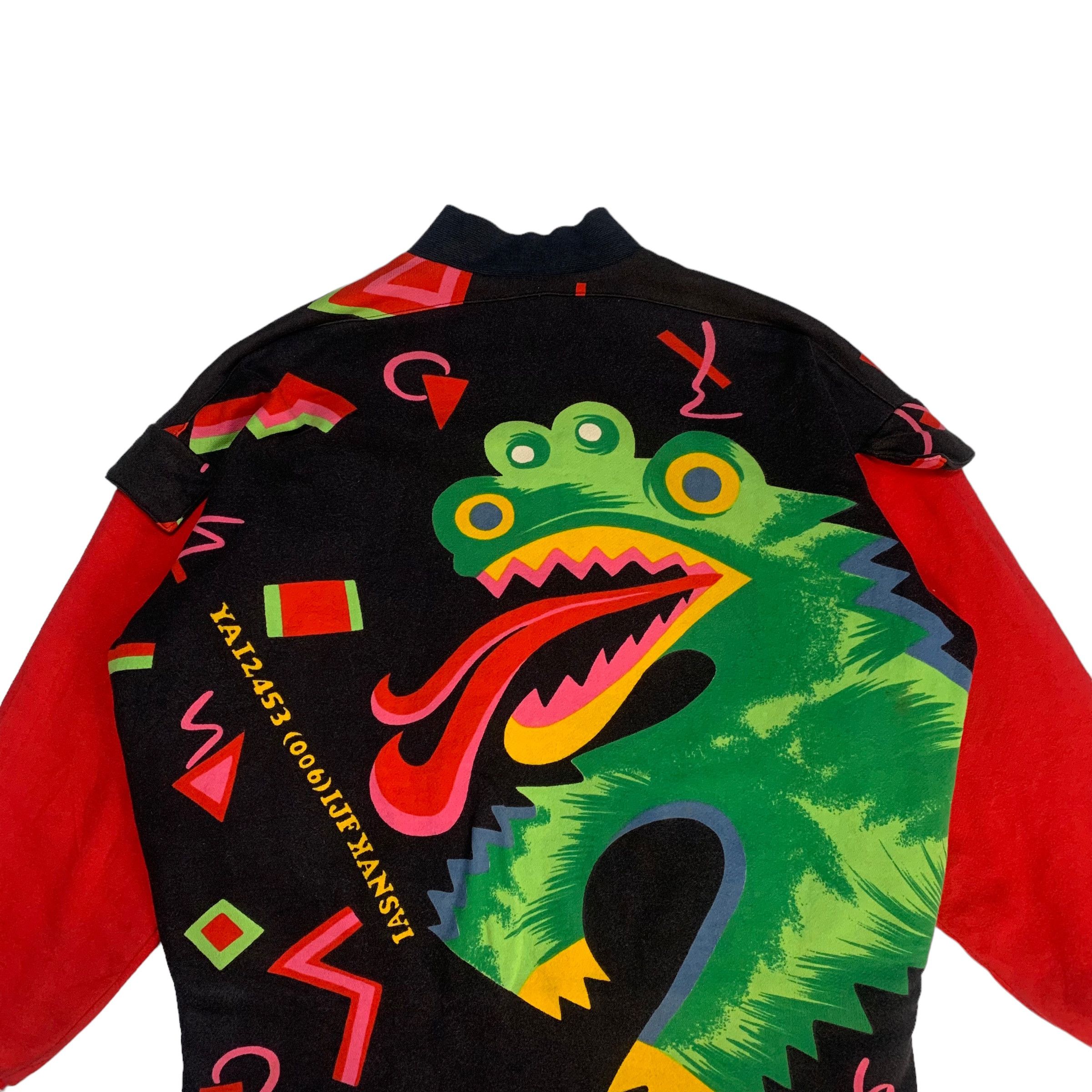 Kansai Yamamoto Vintage 80s Kansai Abstract Frog Design Bomber Jacket Size US M / EU 48-50 / 2 - 10 Thumbnail
