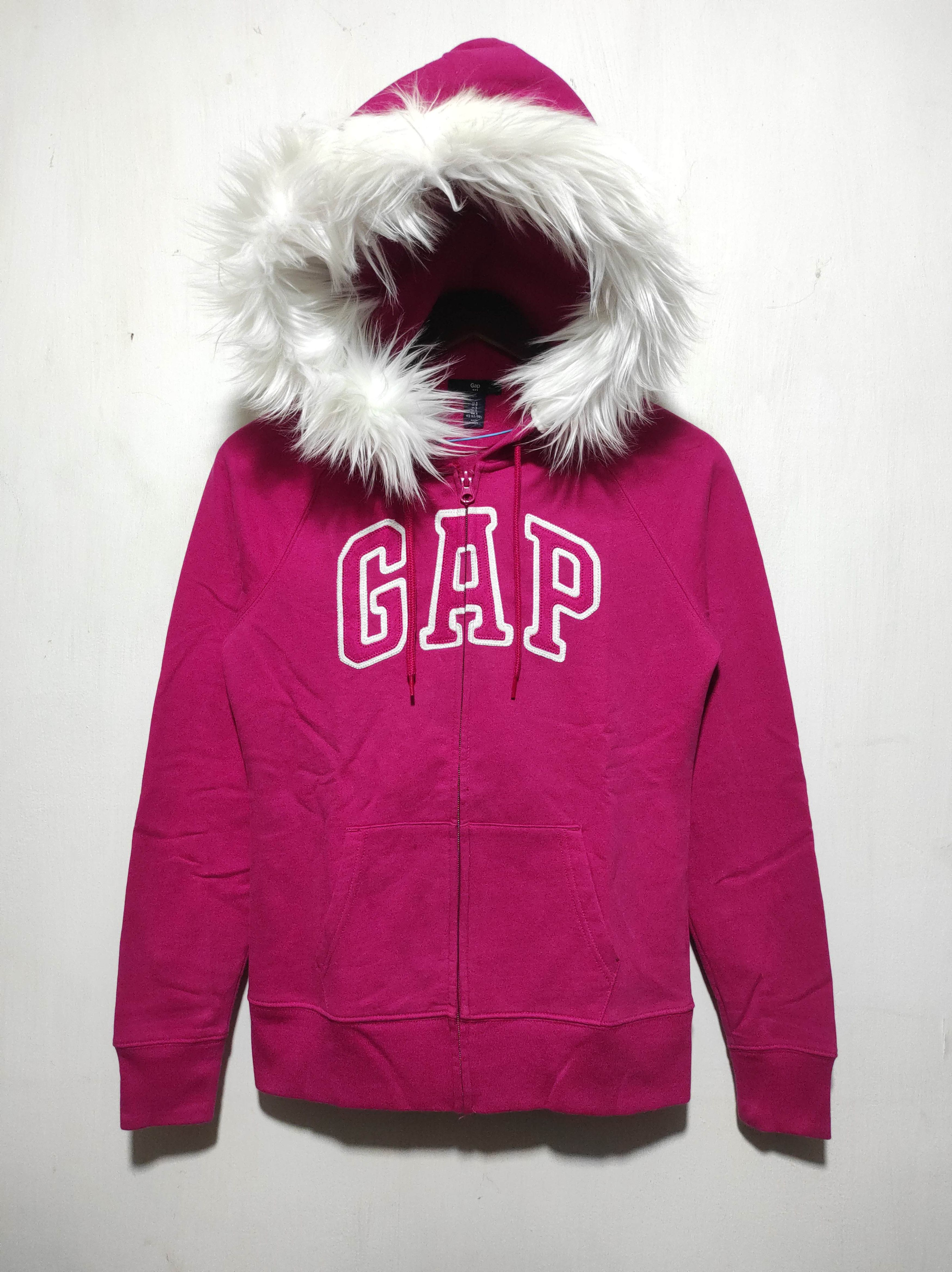 Gap GAP Pink Zip Fur Hoodie IfSixWasNine LGB style Size XS / US 0-2 / IT 36-38 - 2 Thumbnail