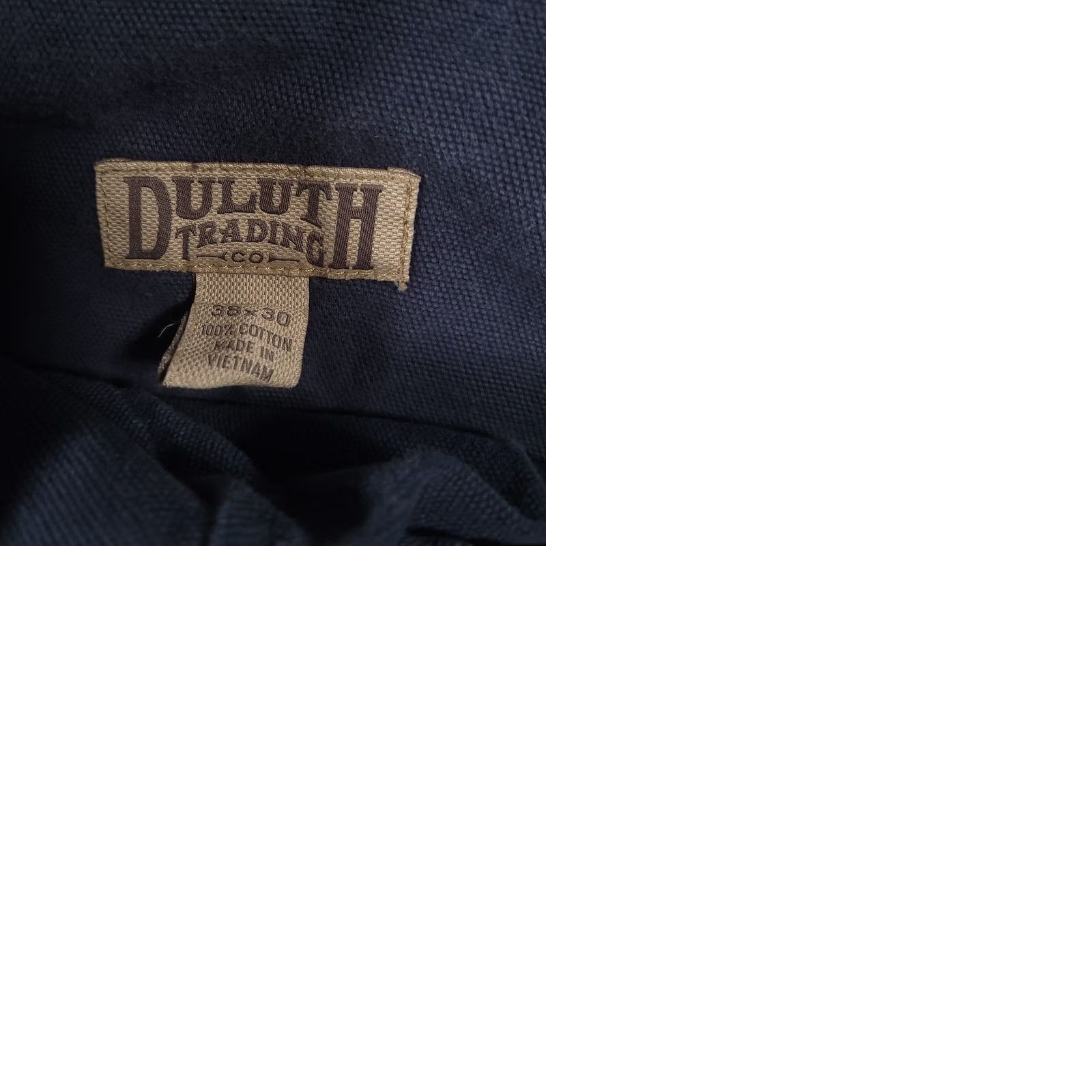 CO Duluth Trading Co Mens Pants Navy Canvas Torn Ripped Stained Flawed Grunge 38x30 Size US 38 / EU 54 - 12 Thumbnail
