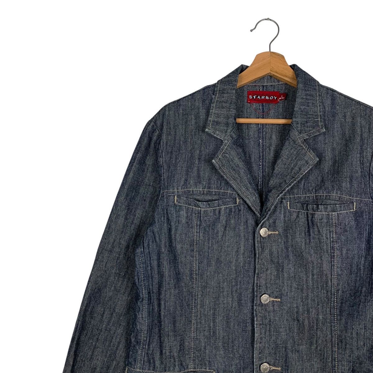 Japanese Brand STARBOY Denim Casual Jacket #1508-C68 Size US L / EU 52-54 / 3 - 6 Thumbnail