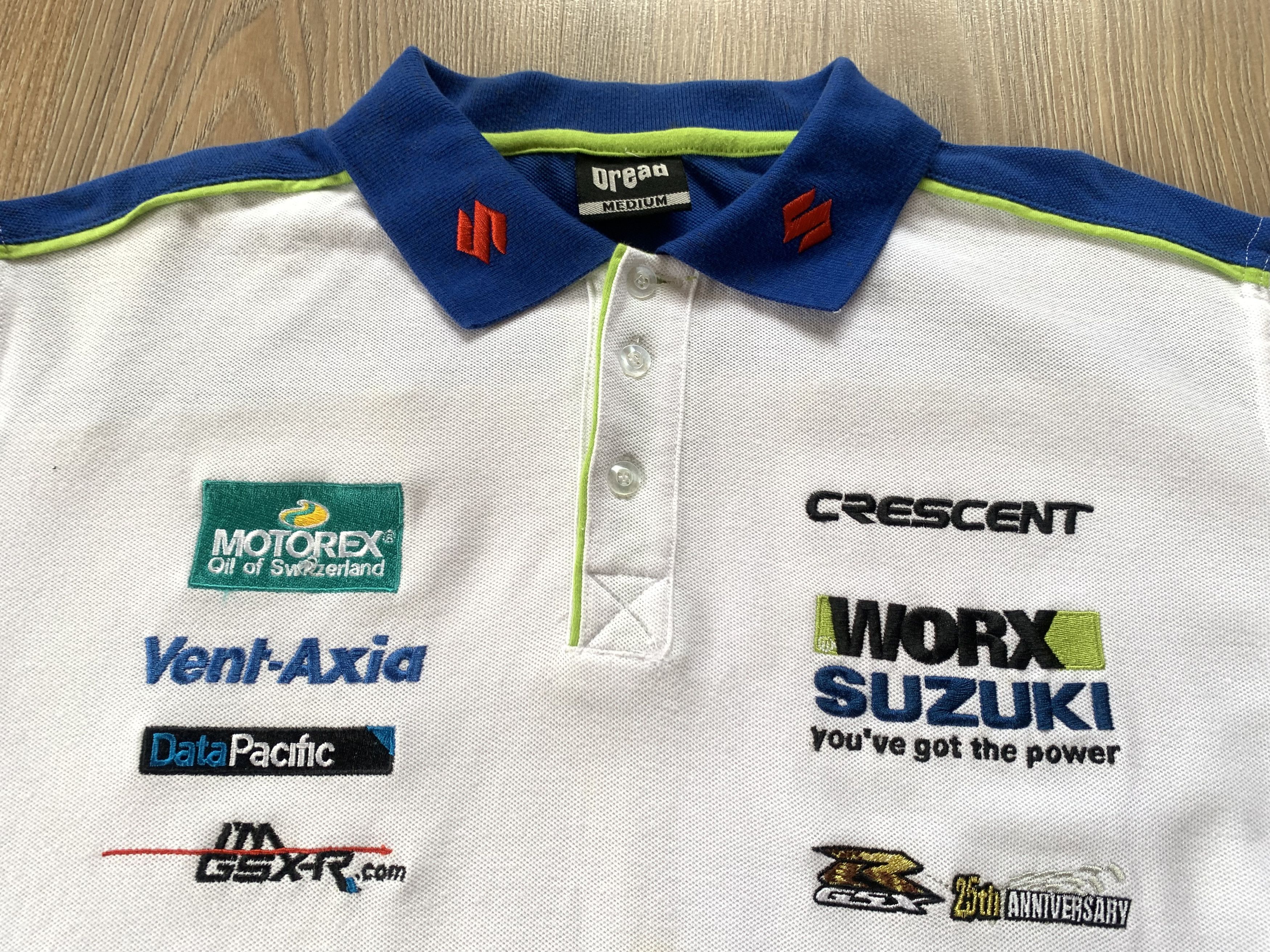 Vintage Vintage Suzuki Racing Worx Crescent Cotton Team Polo T Shirt Size US M / EU 48-50 / 2 - 5 Thumbnail