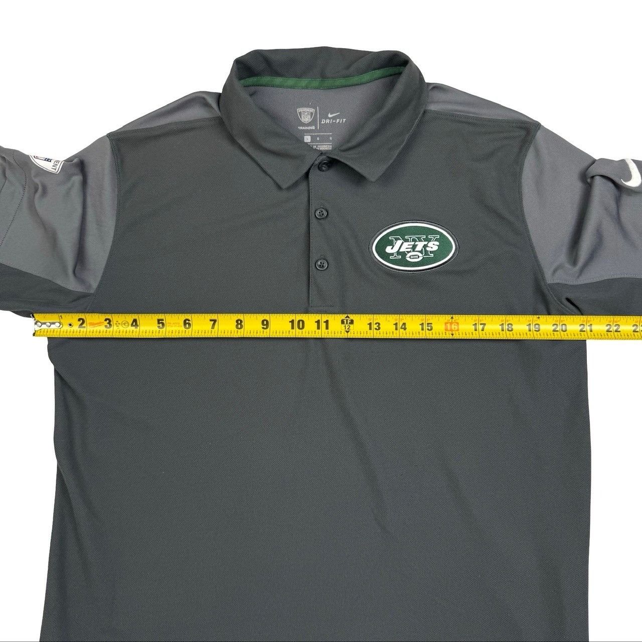 Nike New York Jets x Nike Men's NFL Equipment S/S Polo Shirt Gray Size US L / EU 52-54 / 3 - 6 Thumbnail