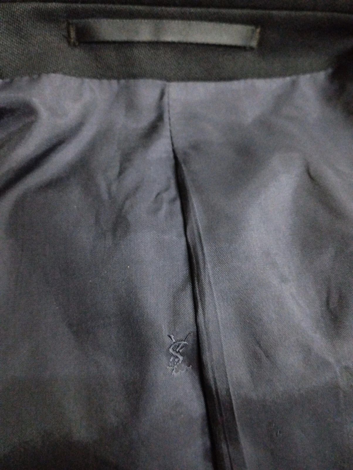 Designer × Yves Saint Laurent YVES SAINT LAURENT Pour Homme Double Breasted Men Blazer Size 52R - 9 Thumbnail