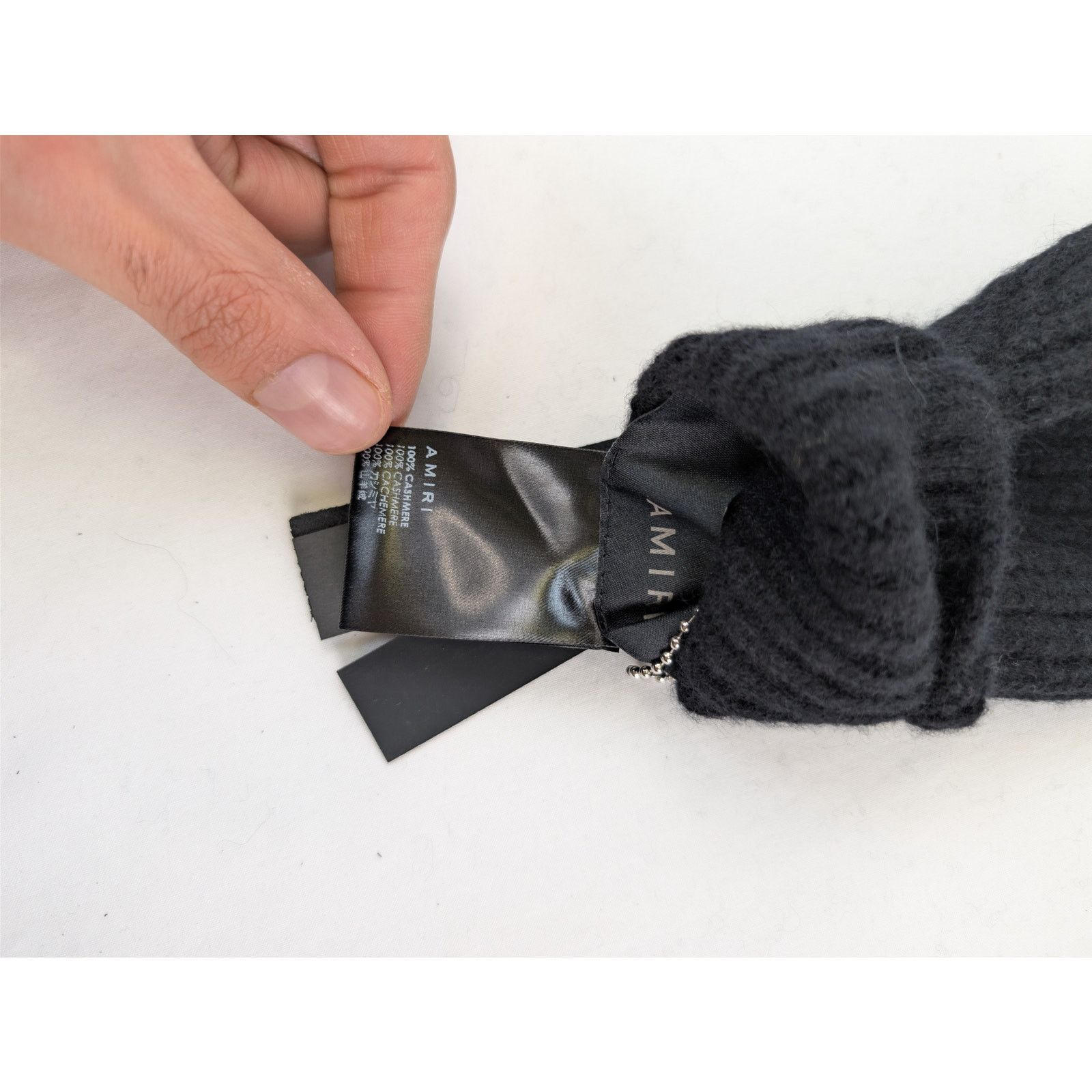 Amiri o1rshd1 Q:5 / Size: OS / Cashmere Fingerless Gloves in Black Size ONE SIZE - 15 Thumbnail