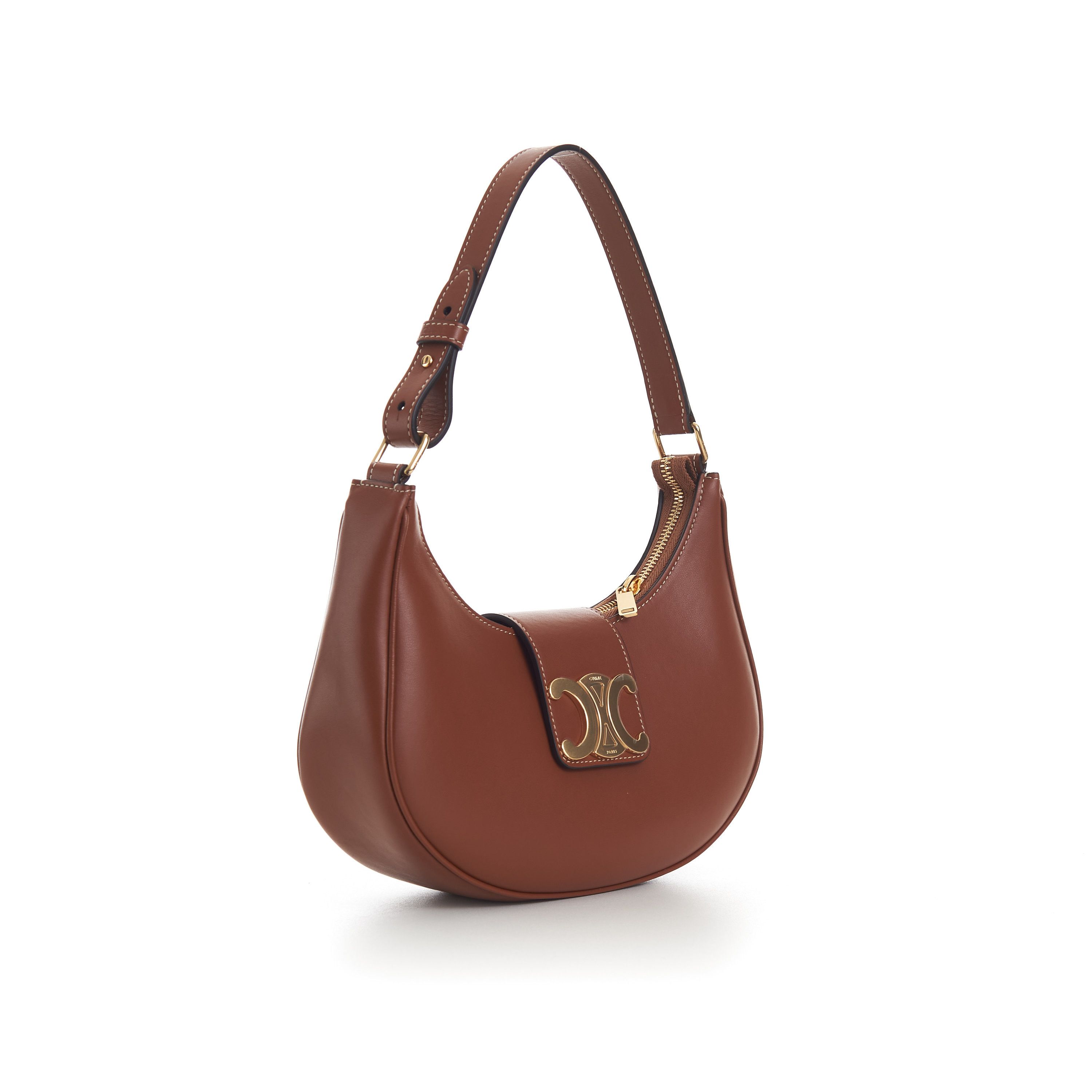 Celine Medium AVA Triomphe Bag - Tan Brown Smooth Calfskin Size ONE SIZE - 8 Thumbnail
