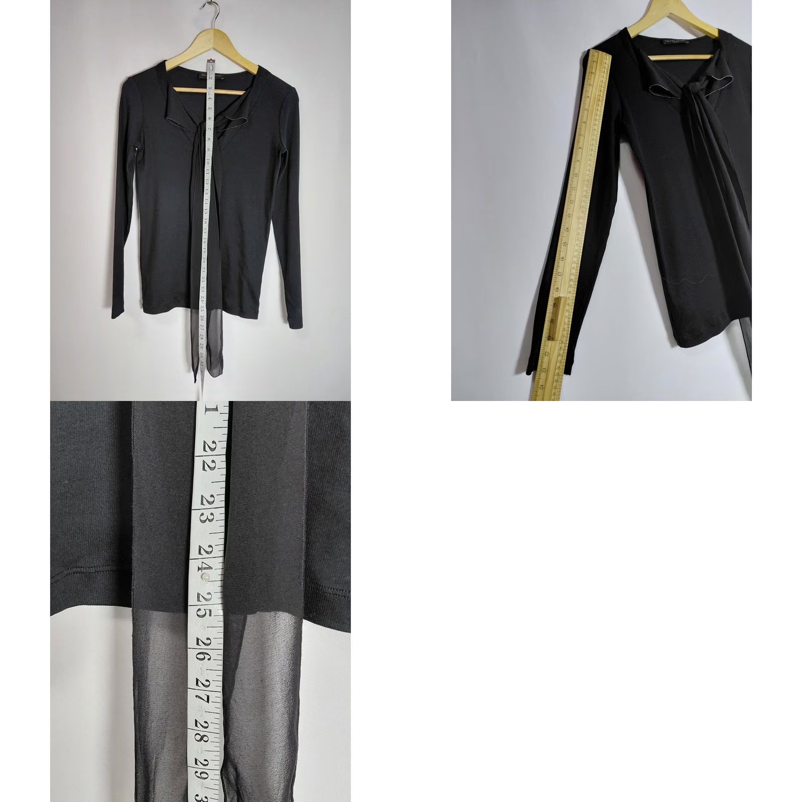 Fabiana Filippi Fabiana Filippi Black XS Long Sleeve Knit Top Size XS / US 0-2 / IT 36-38 - 8 Thumbnail