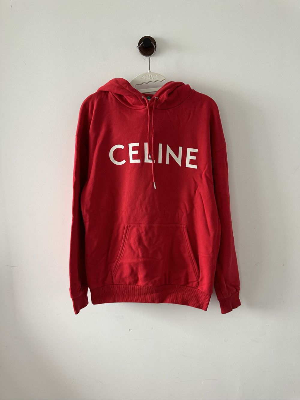 Celine Celine Logo Hoodie Red Size S Size US S / EU 44-46 / 1 - 1 Thumbnail