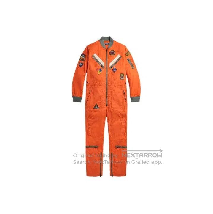 Polo Ralph Lauren Polo Ralph Lauren Men's Orange Embroidered Patch Jumpsuit. Size US 33 - 1 Thumbnail