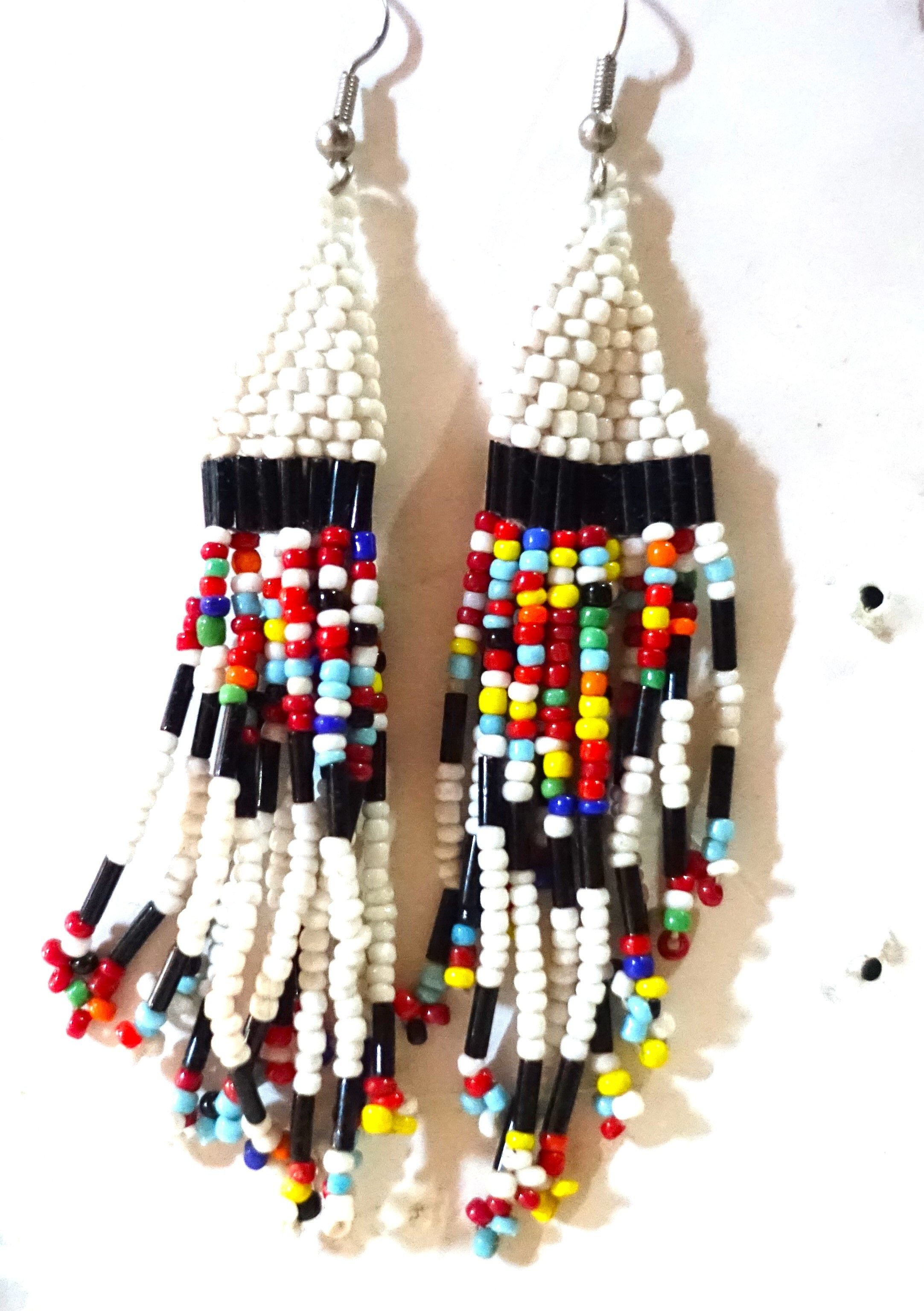 Vintage Vintage Boho Beaded Tassel Earrings Size ONE SIZE - 5 Thumbnail