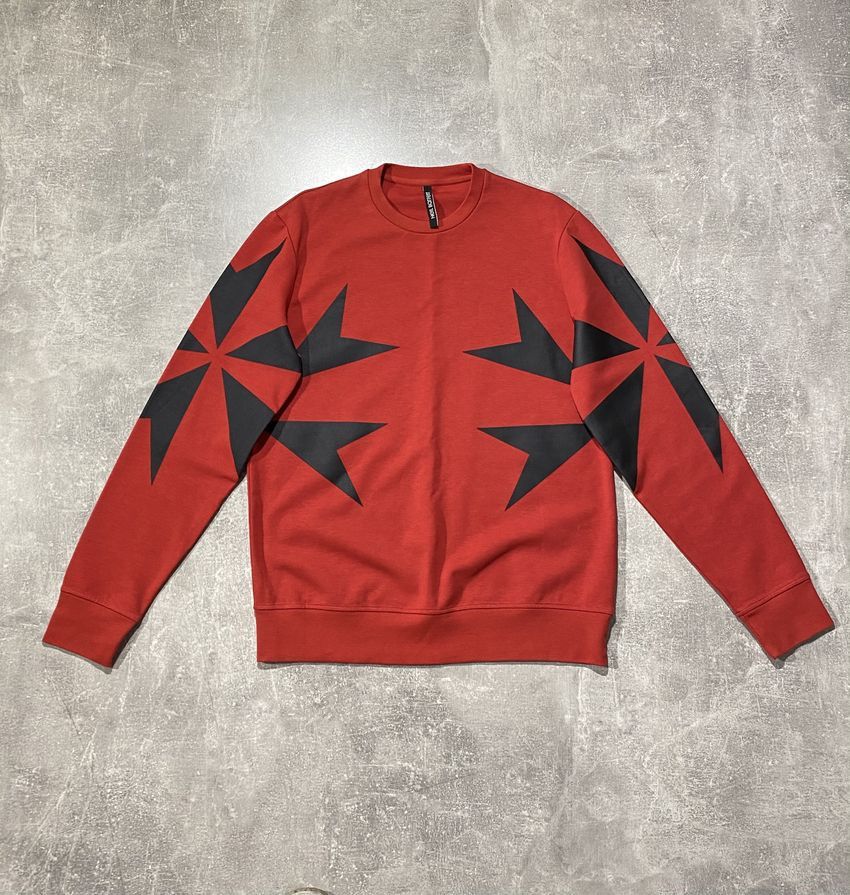 Neil Barrett Neil Barrett Military Black Star Red Sweatshirt Size US M / EU 48-50 / 2 - 1 Thumbnail