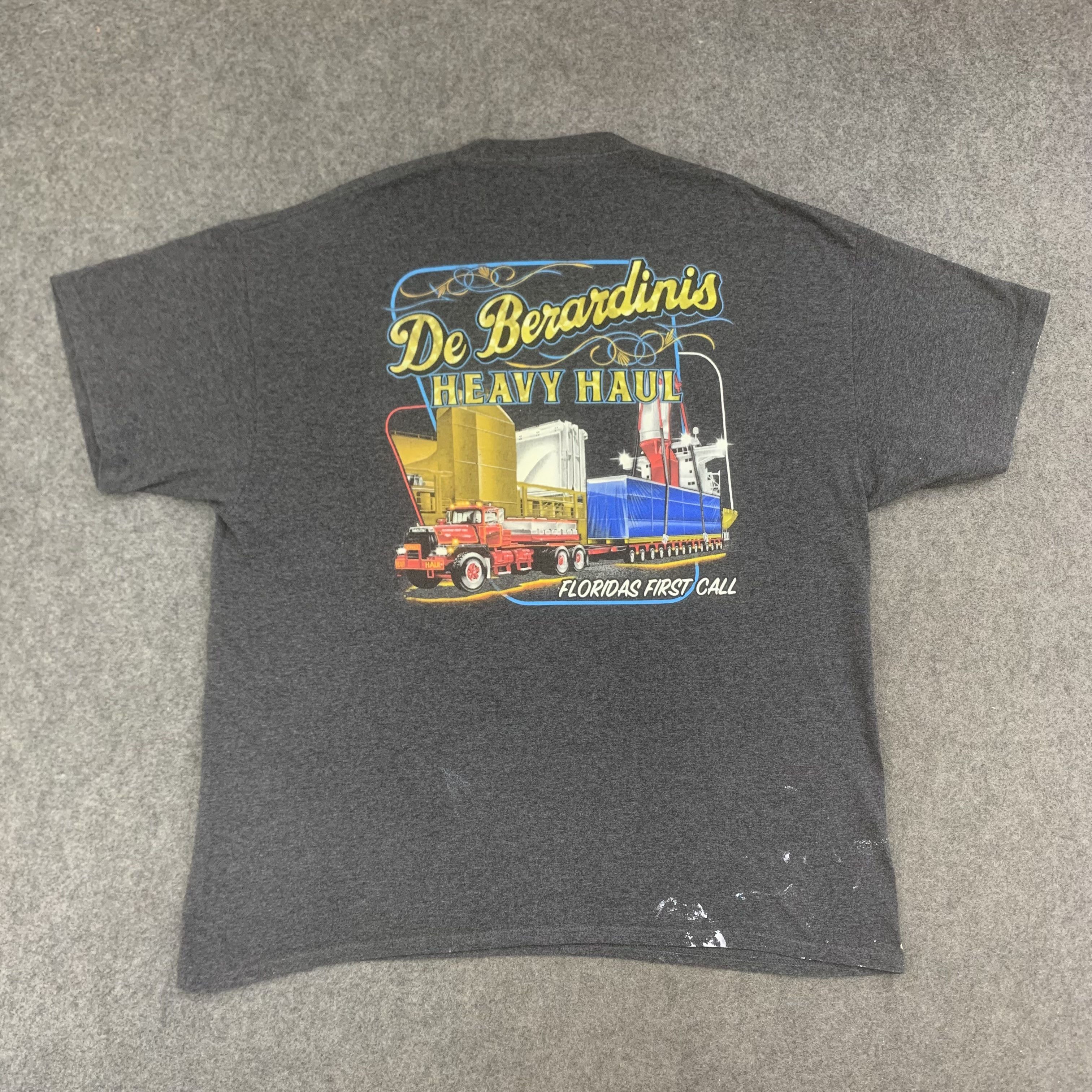 Vintage Deberadinis Heavy Haul Tee Shirt - R013 Size US XXL / EU 58 / 5 - 1 Thumbnail