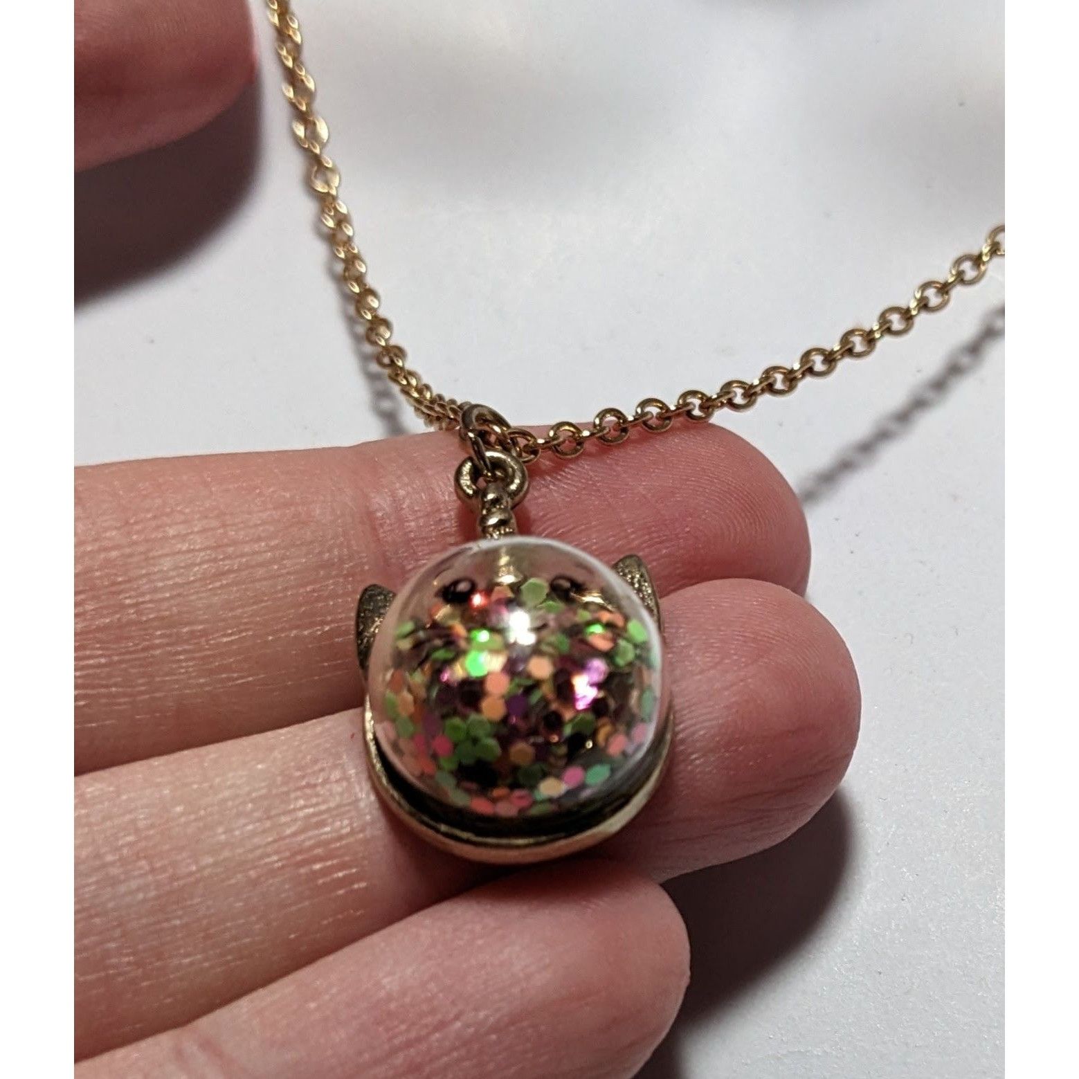 Other Rainbow Glitter Caticorn Necklace Size ONE SIZE - 11 Thumbnail