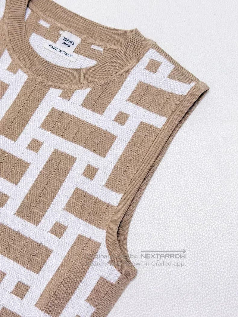 Hermes Hermes Mosaic beige dress Size XXS / US 00 / IT 34 - 3 Thumbnail