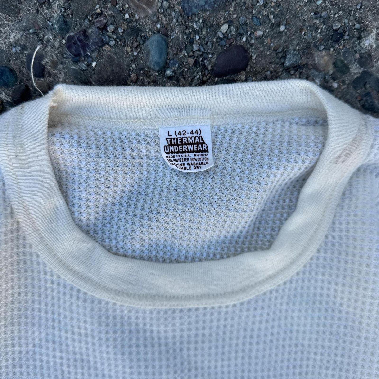 Vintage Vintage 80s thermal underwear Waffle Knit Thermal –Sz Large Size US L / EU 52-54 / 3 - 3 Thumbnail