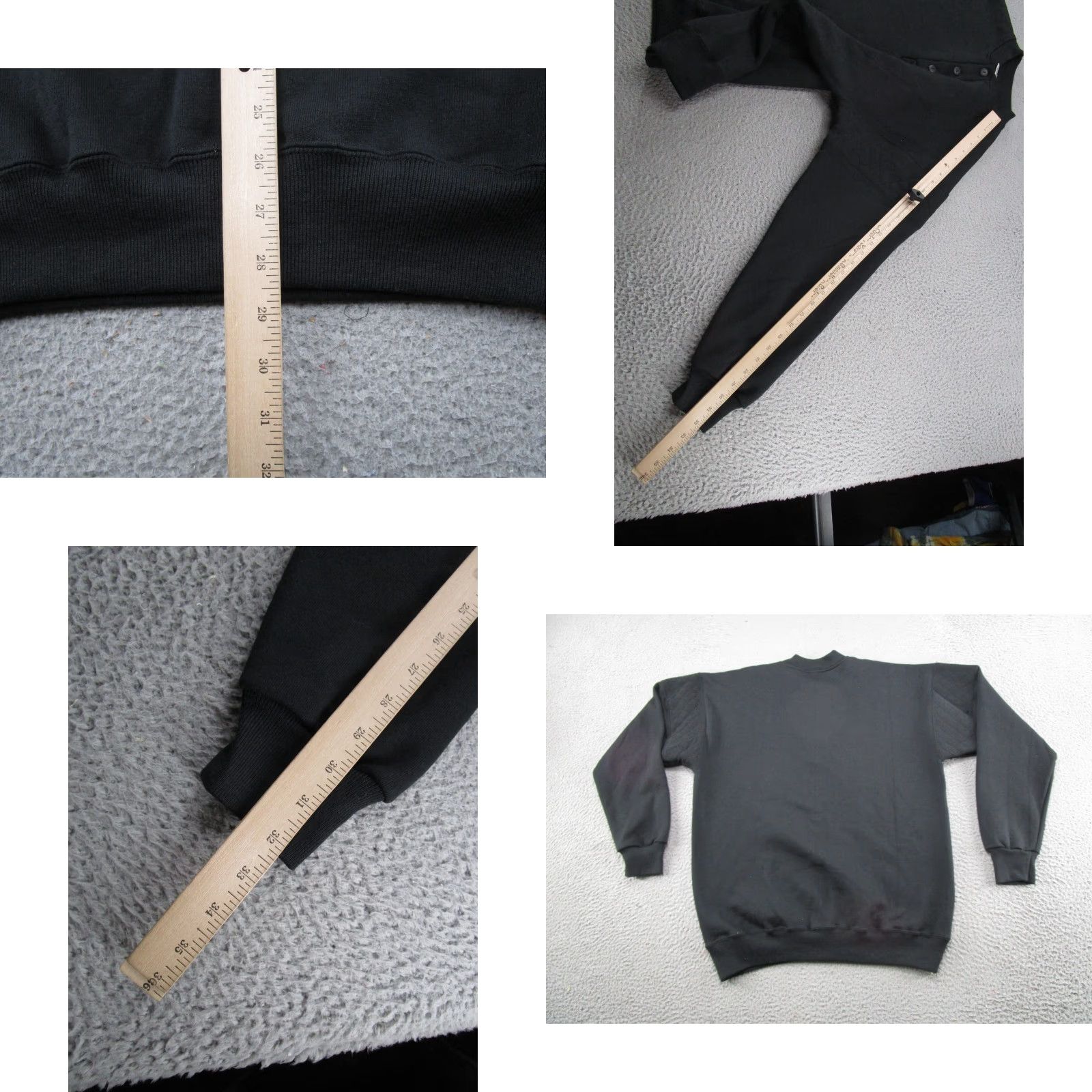 Vintage VINTAGE Olympic Sweatshirt Mens XL Pullover Henley Neck Black 90s Outdoor Casual Button Crew Neck Pullover Sweatshirt Size US XL / EU 56 / 4 - 8 Thumbnail