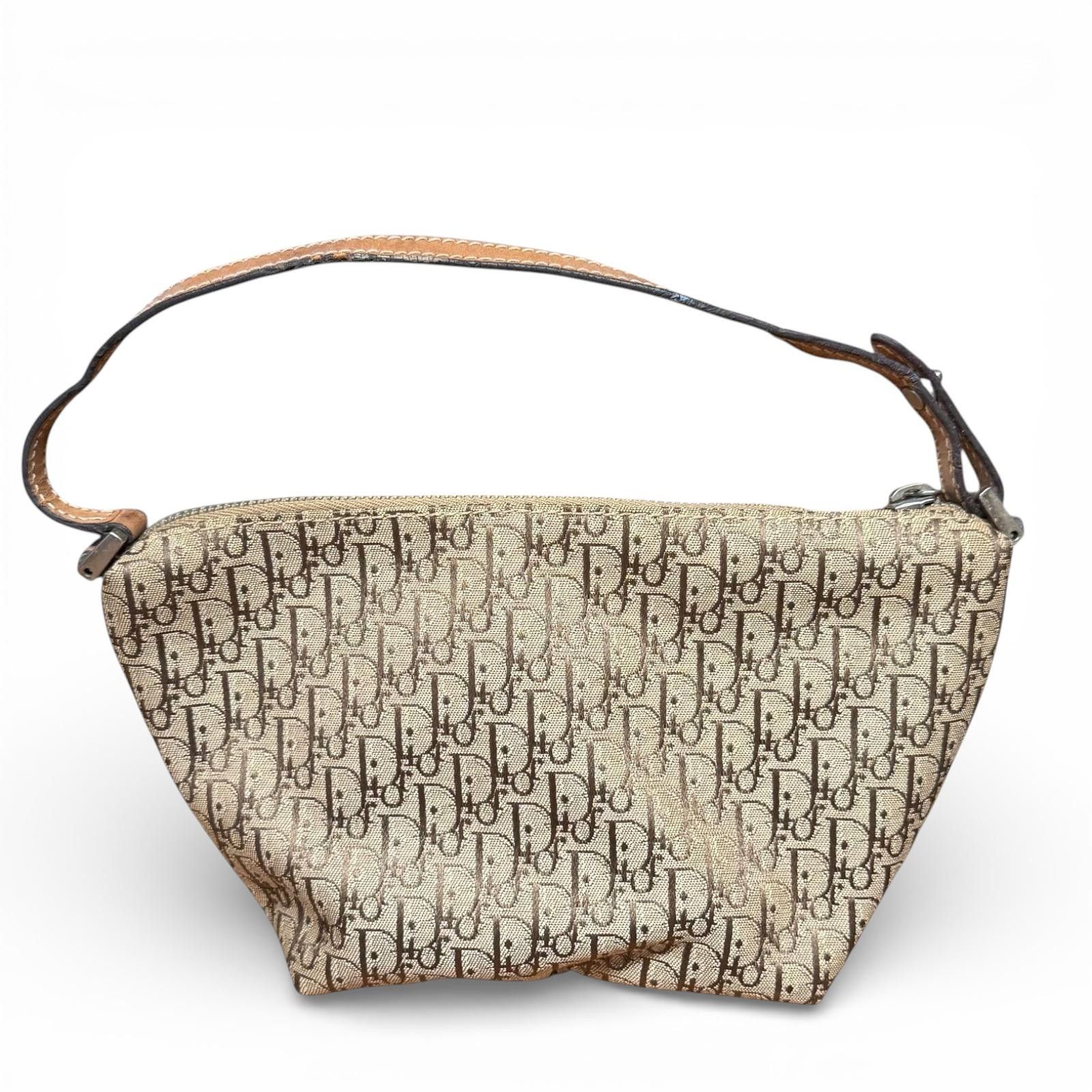 Dior Dior - Monogram Canvas Shoulder Bag Leather Strap Size ONE SIZE - 4 Thumbnail