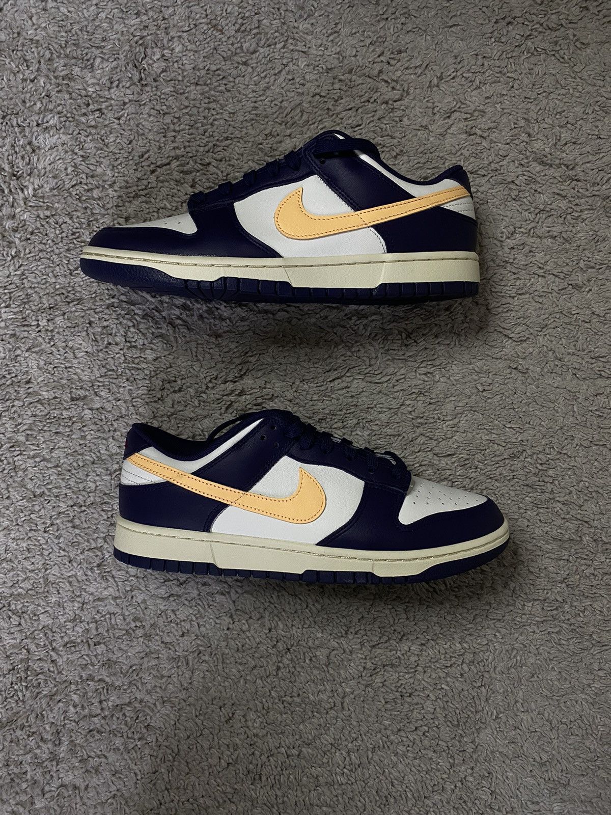 image of Nike Dunk Low Retro Shoes in Purple/White, Men's (Size 9.5)