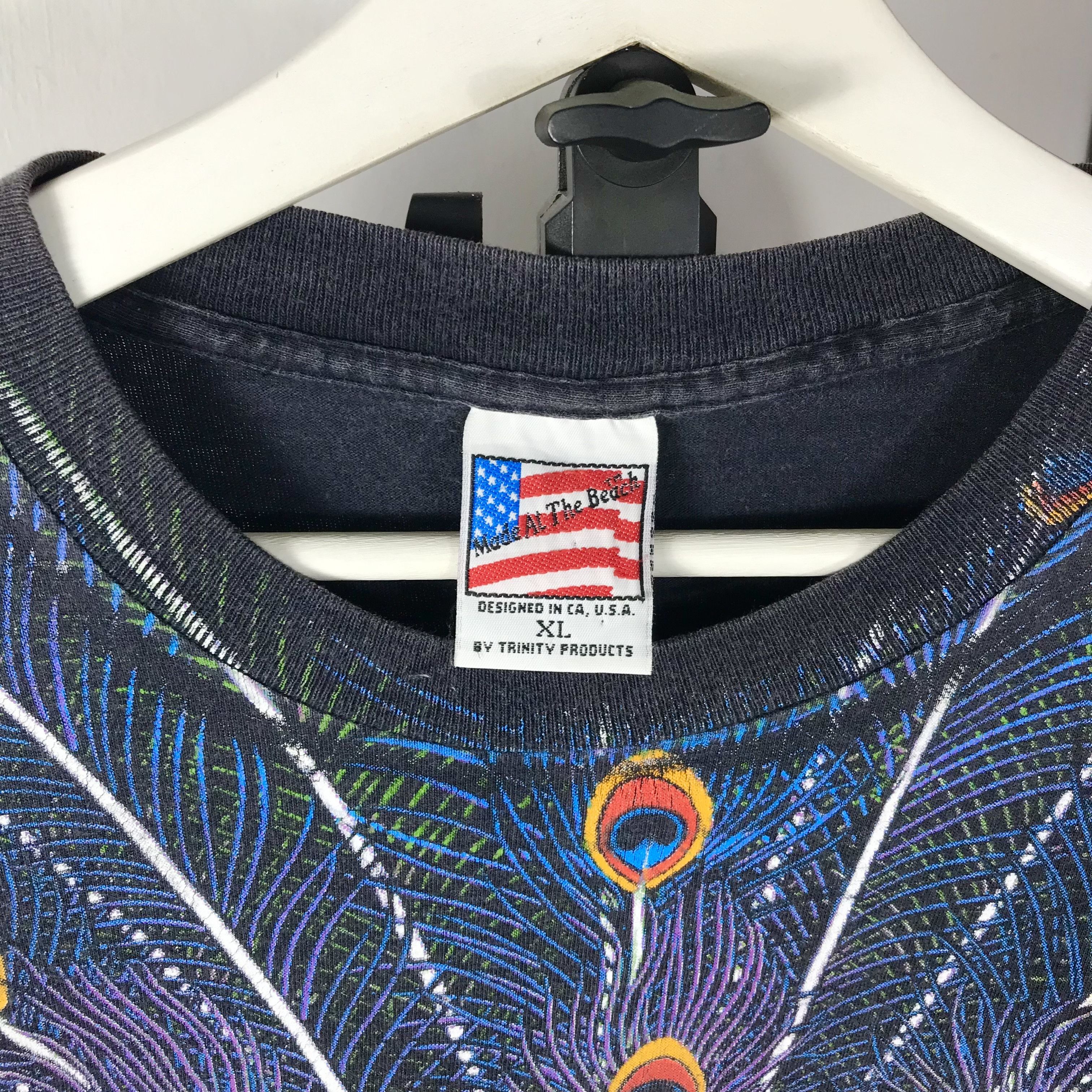 Habitat Rare 90s peacock habitat all overprint shirt liquid blue Size US XL / EU 56 / 4 - 8 Thumbnail