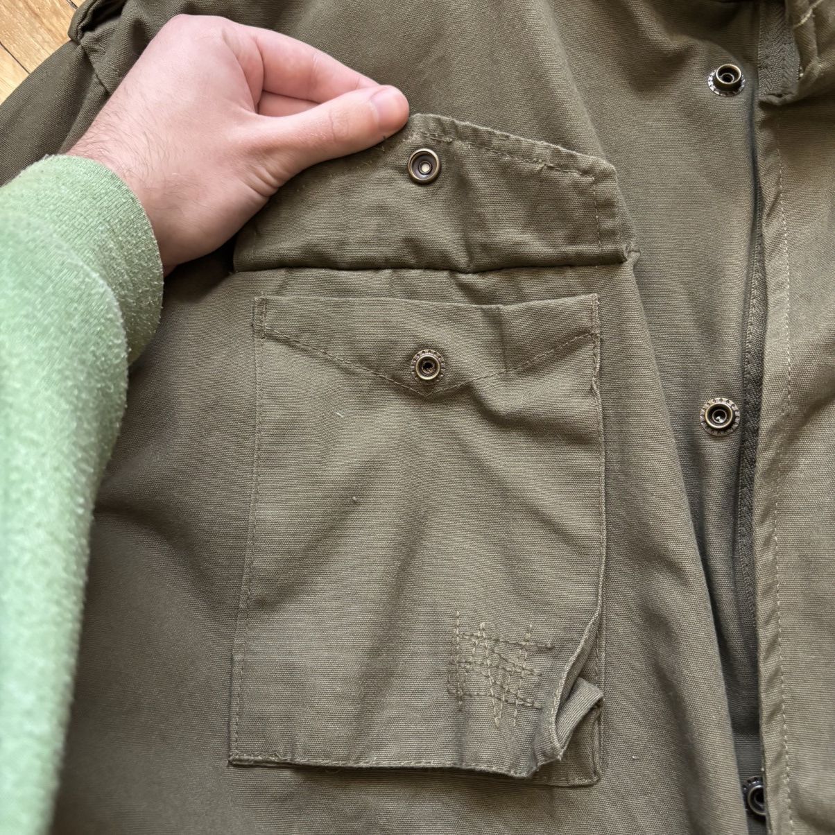 20471120 × Le Grande Bleu (L.G.B.) Rare Avant-Garde Vintage Military M-65 Jacket Taxi Driver Size US XL / EU 56 / 4 - 9 Thumbnail