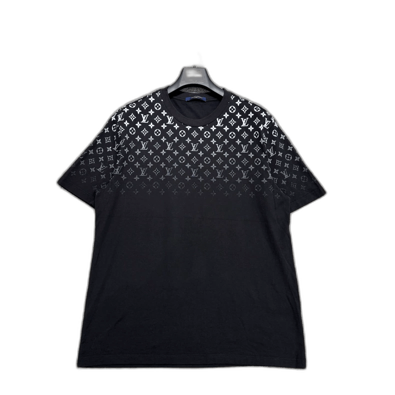 Louis Vuitton Black and White Gradient T-shirt-yf
