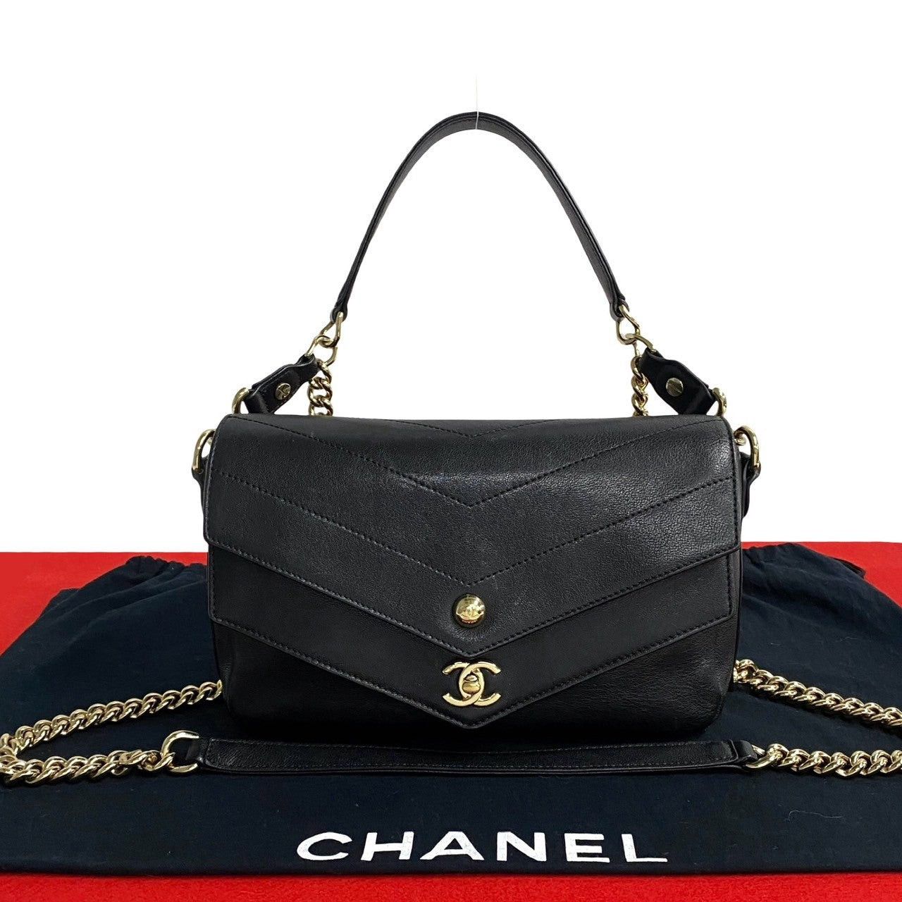 Chanel Chanel Shoulder Bag Black Leather Size ONE SIZE - 1 Thumbnail