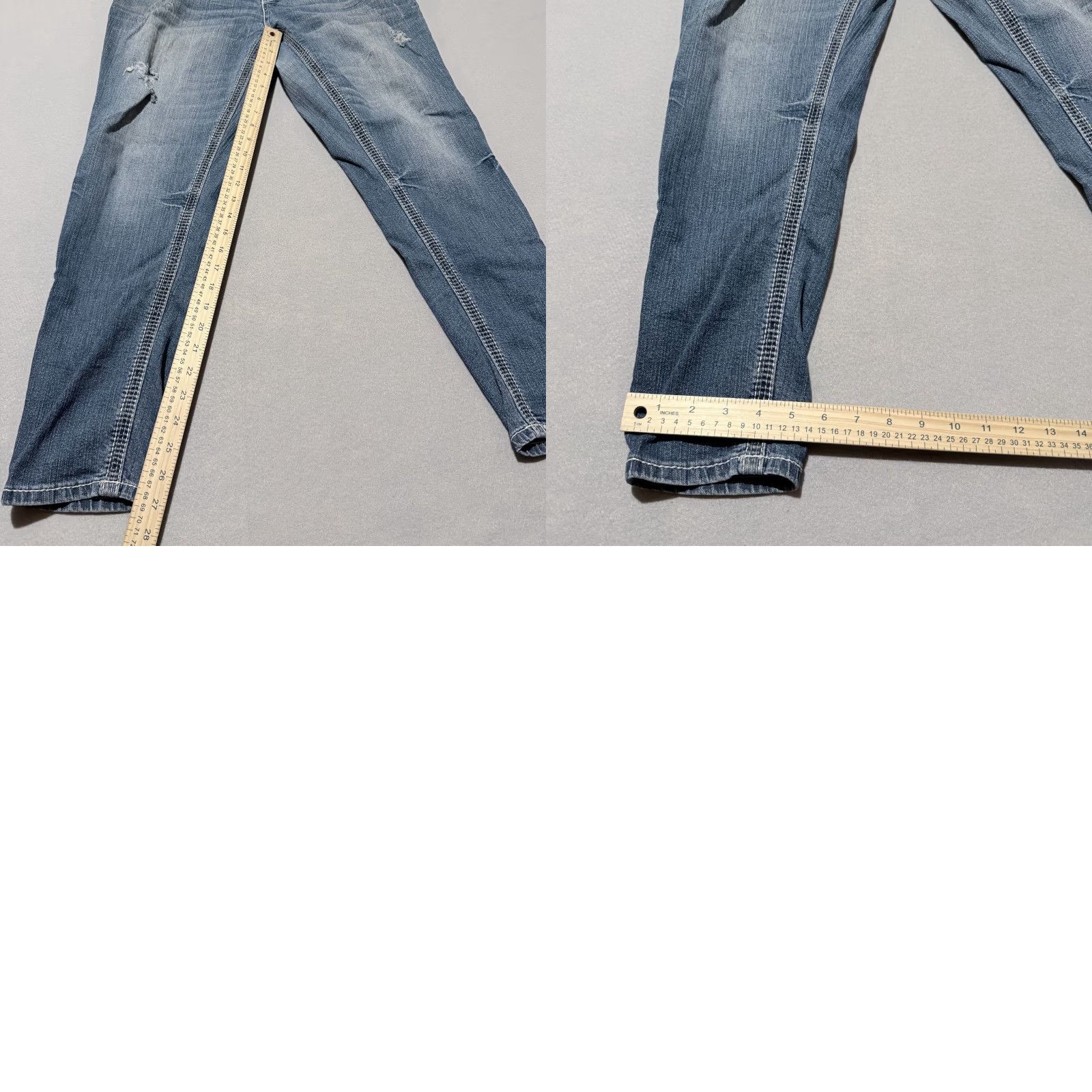 Denime Amethyst Women's Jeans Blue Stretch Denim Low-Rise Distressed 14 Skinny Jeans Size 36" / US 14 / IT 50 - 9 Thumbnail