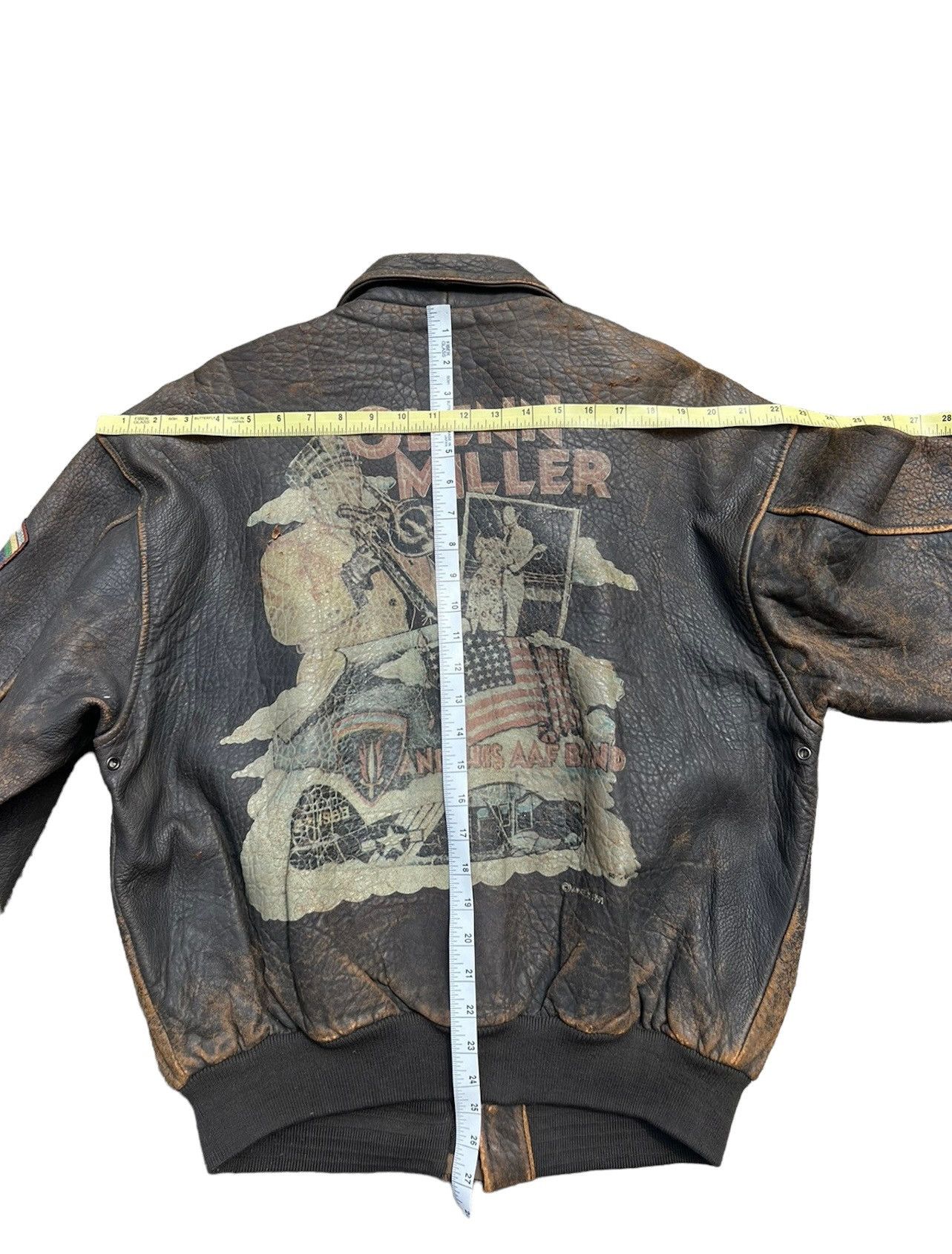 Avirex Trashed Vintage 1991 Avirex Glenn Miller A2 Leather Jacket Size US M / EU 48-50 / 2 - 5 Thumbnail