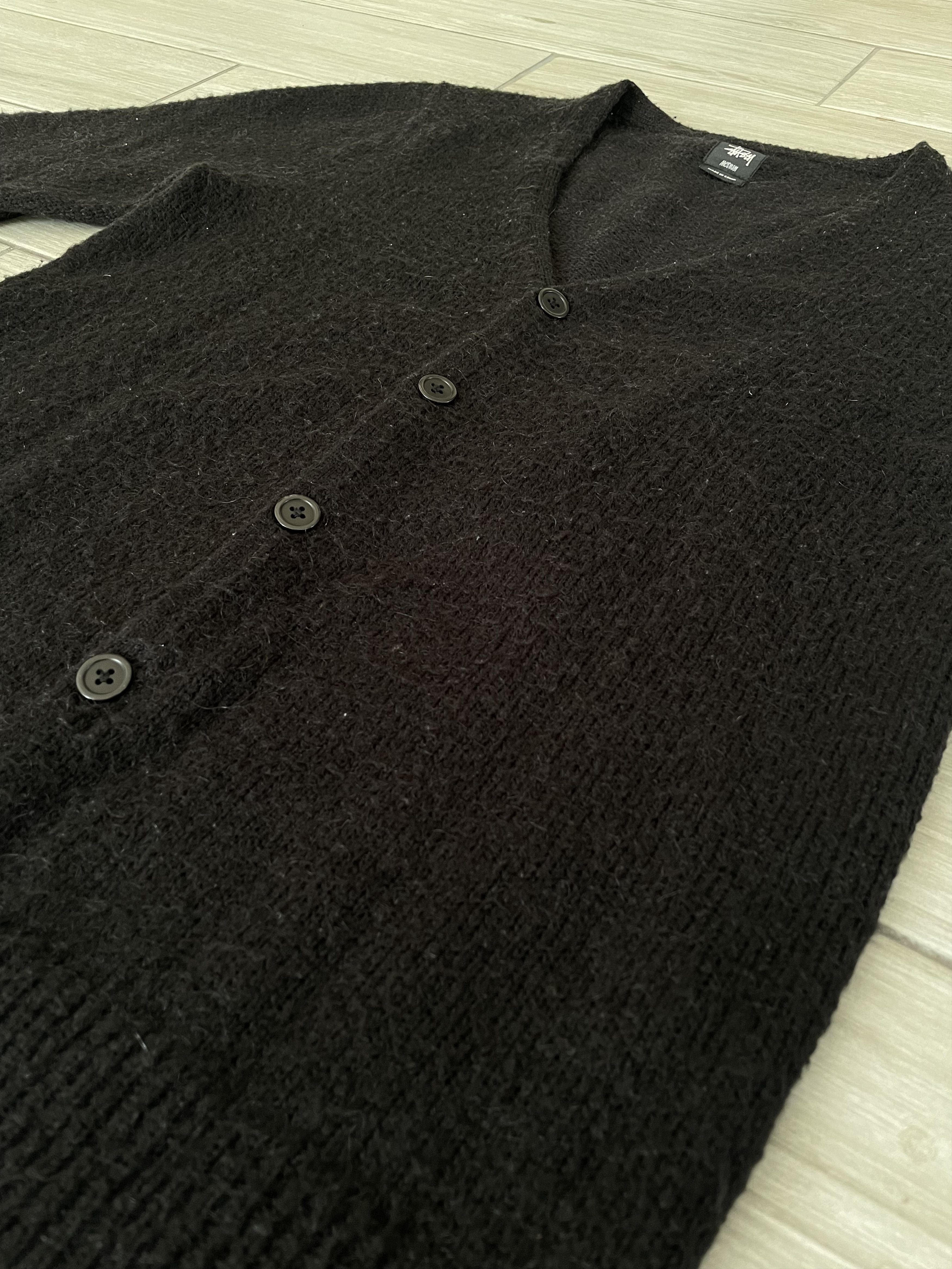 Stussy Mohair Cardigan Black Medium