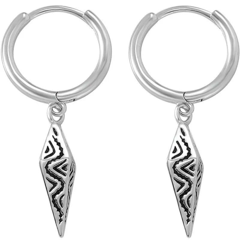 Jewelry × Vintage Vintage Geometry Pattern Cone 925 Sterling Silver Earrings Size ONE SIZE - 6 Thumbnail