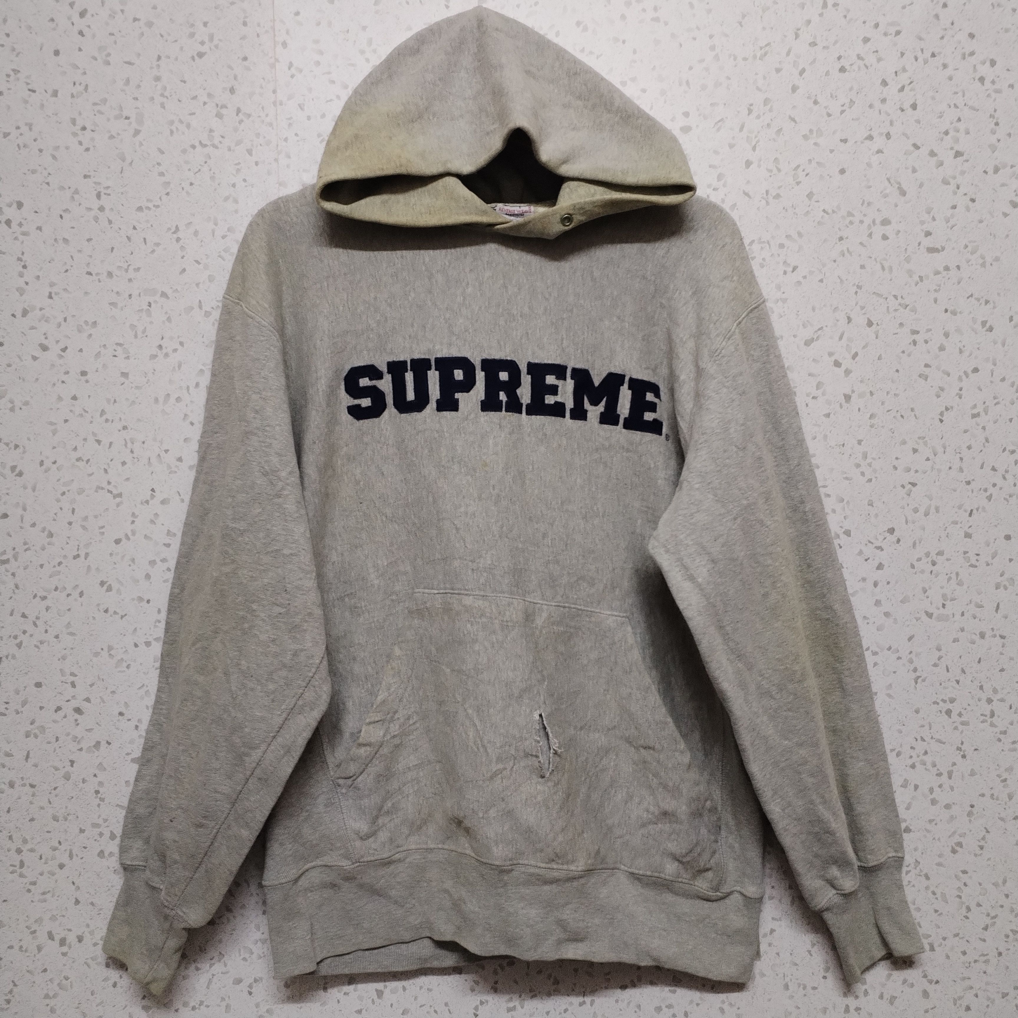 Champion × Supreme Thrashed Sun Faded Vintage 90s Supreme x
