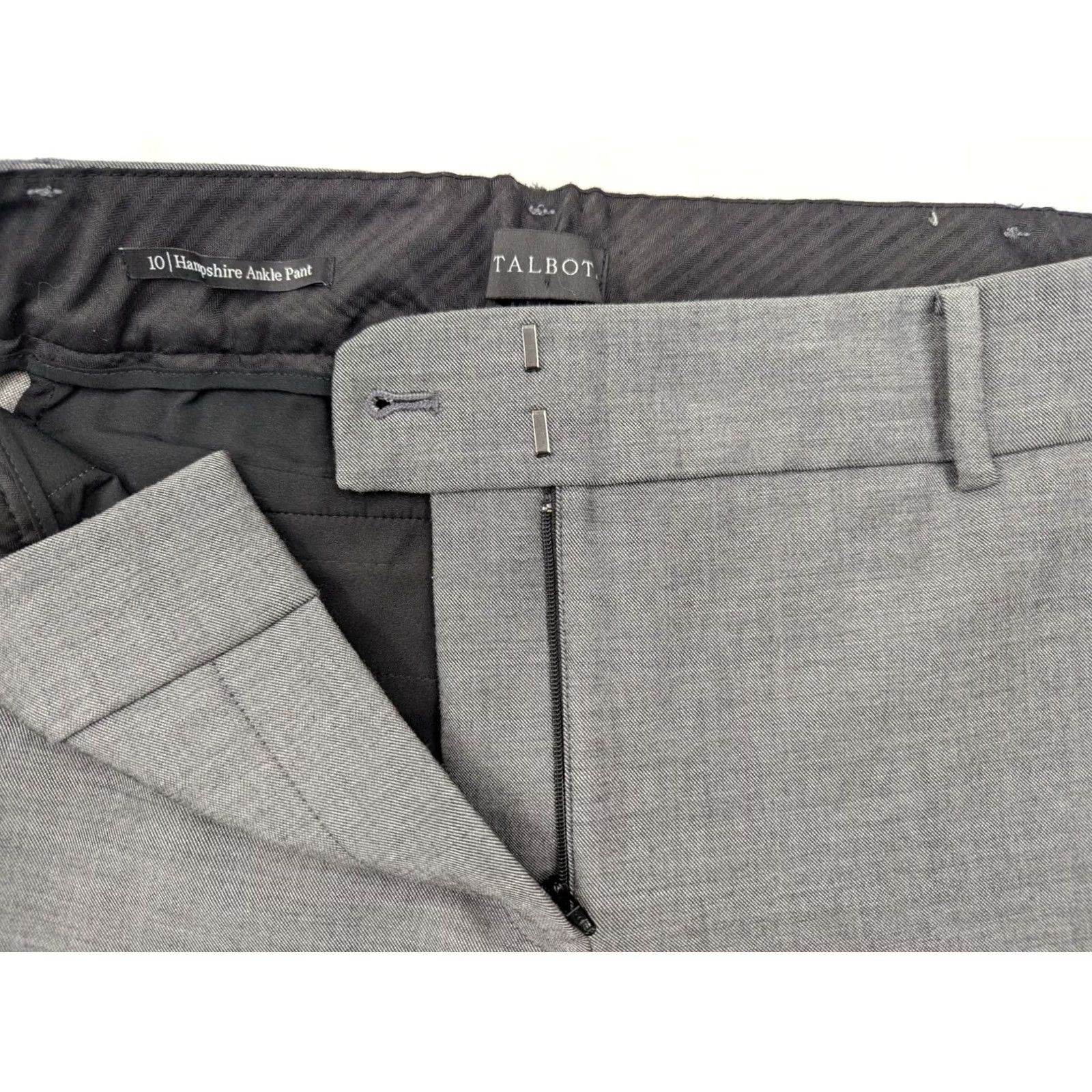 Talbots Talbots Heritage Jeans, Women 10 - 33x28.5, Gray Ankle Slim Cotton Elastane Denim Slacks EUC Size 32" / US 10 / IT 46 - 6 Thumbnail