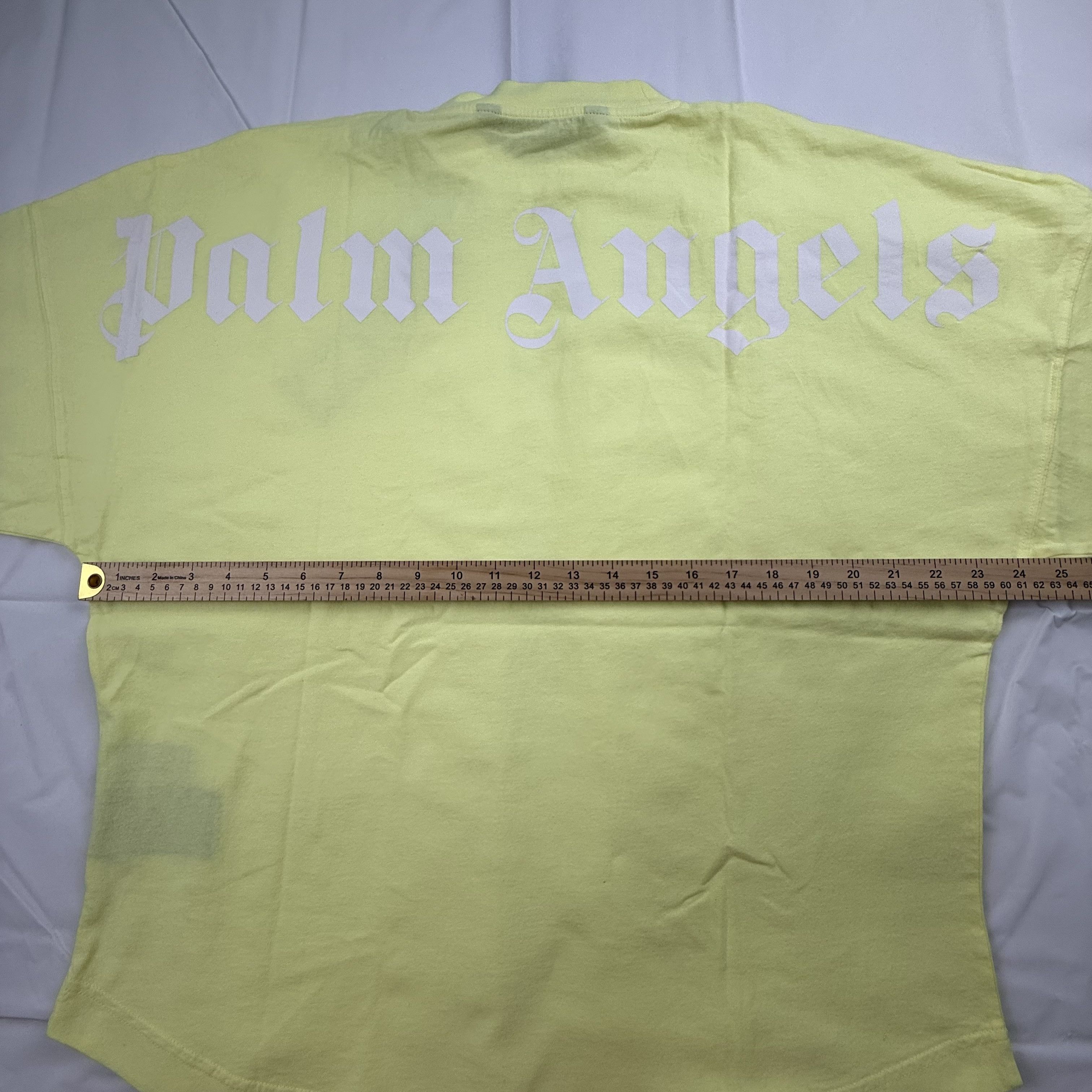 Palm Angels Palm Angels GD Classic Logo Over Tee in "Fluo Yellow" Size US S / EU 44-46 / 1 - 10 Thumbnail