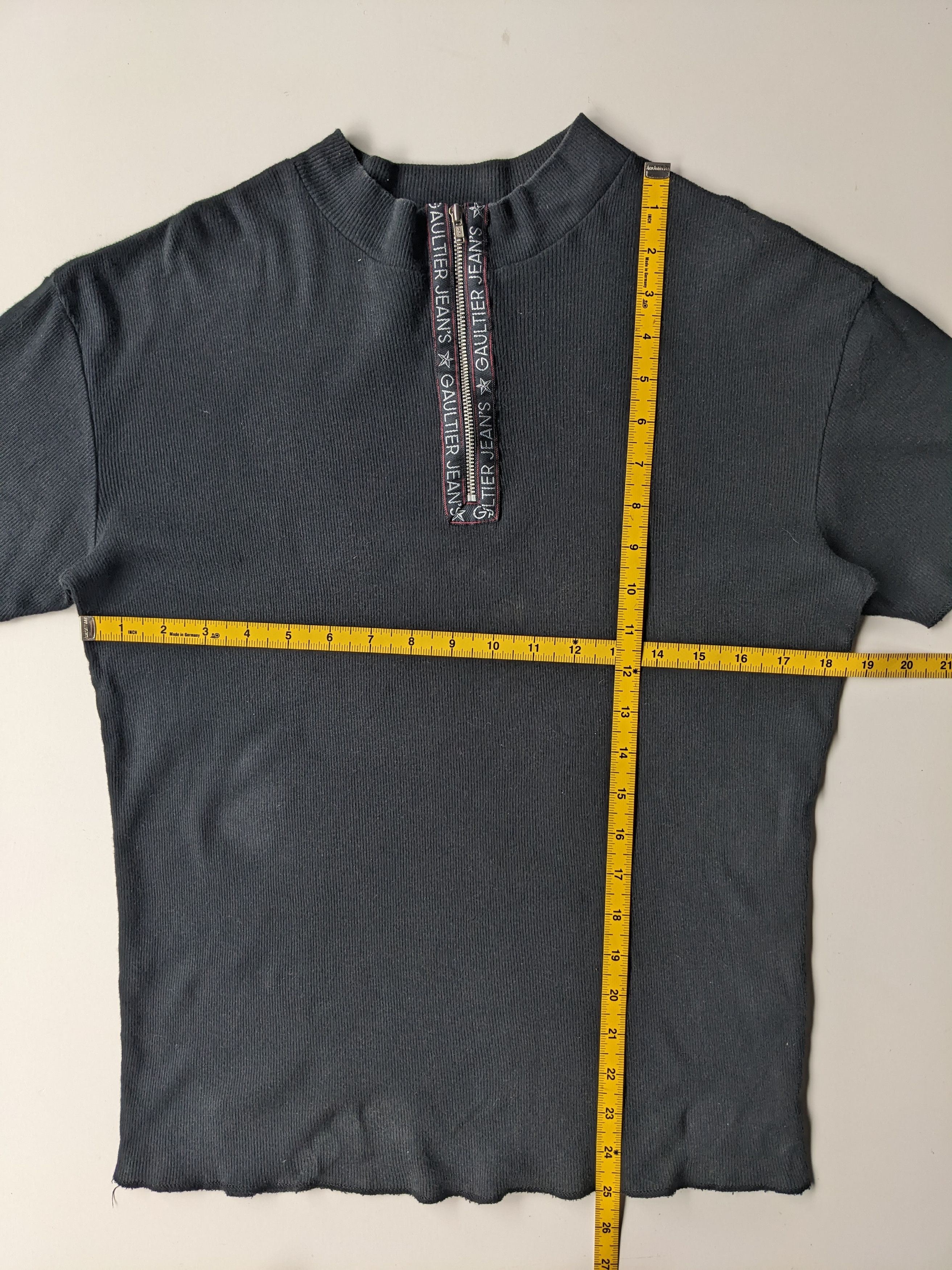 Jean Paul Gaultier Archive Jean Paul Gaultier Jeans black ribbed crop shirt Size S / US 4 / IT 40 - 5 Thumbnail