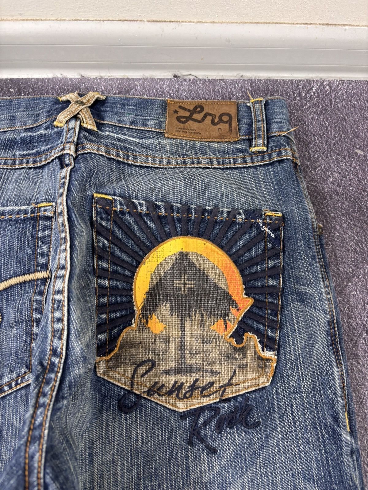 LRG Vintage Lifted Research Group LRG Blue Baggy Denim Jeans Size US 32 / EU 48 - 6 Thumbnail