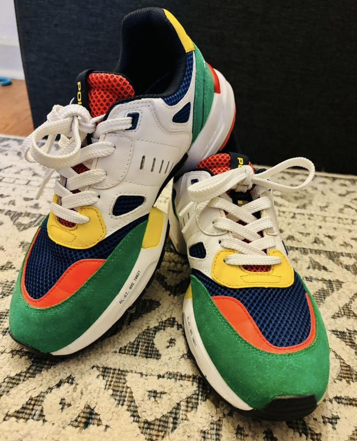 Polo Ralph Lauren Ralph lauren multi colored suede trainers. Size US 7.5 / EU 40-41 - 1 Thumbnail