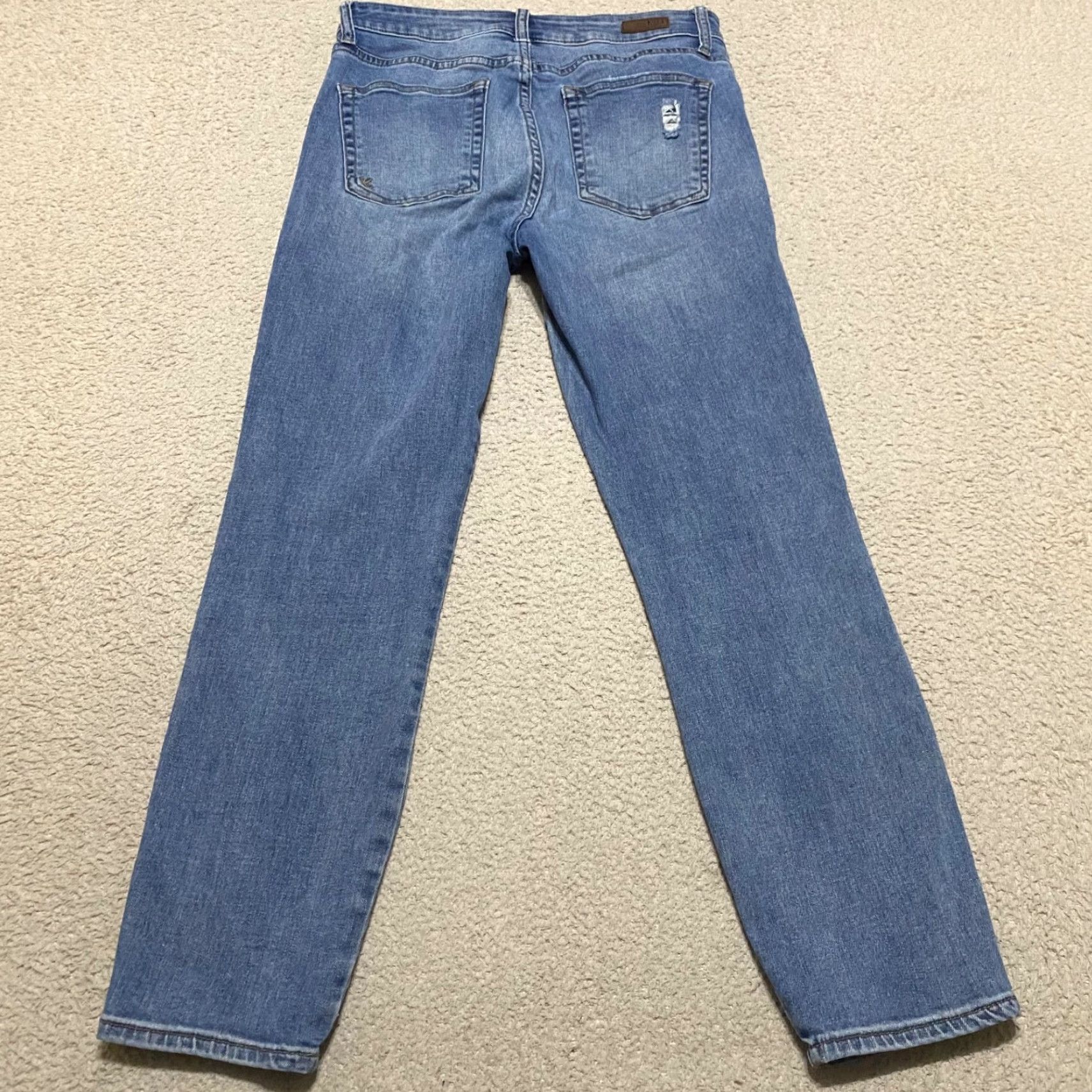 Vintage KUT from the Kloth Womens Jeans Blue Denim High Rise Ankle Slim Straight Leg 6 Size Regular 28in Inseam 5-Pocket Design Womens Size 28" / US 6 / IT 42 - 2 Thumbnail