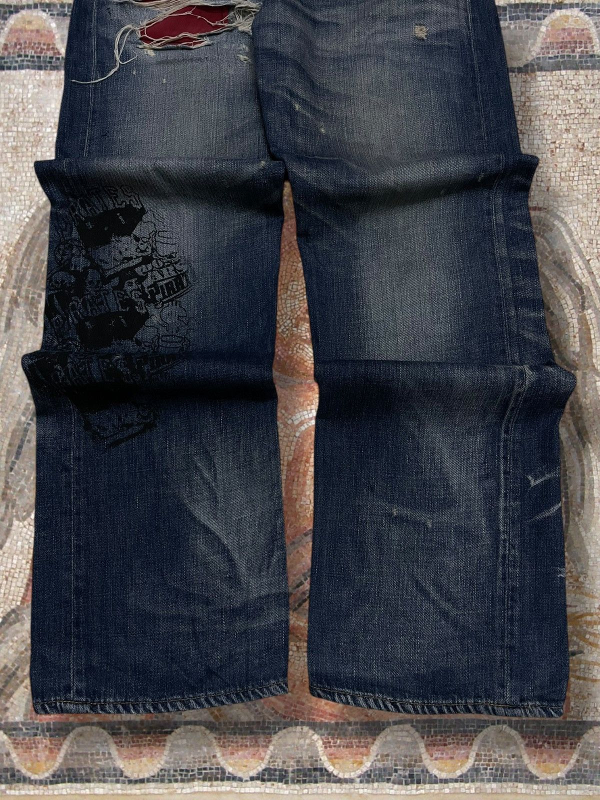 Swagger Vintage Og Japan Designer Swagger Anarchy Distressed Denim Size US 35 - 3 Thumbnail