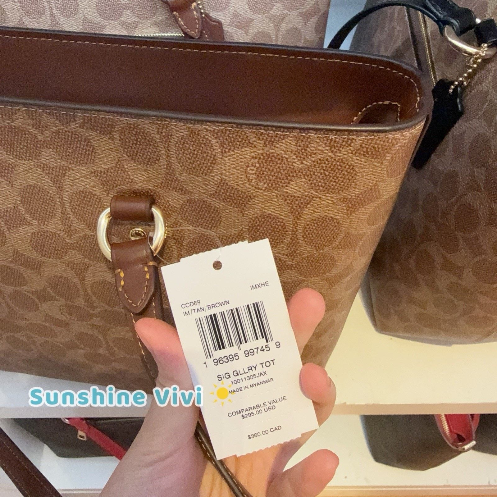 Coach NWT COACH Station Tote Bag In Maxi CCD69 IM/TAN/BROWN Size ONE SIZE - 3 Thumbnail