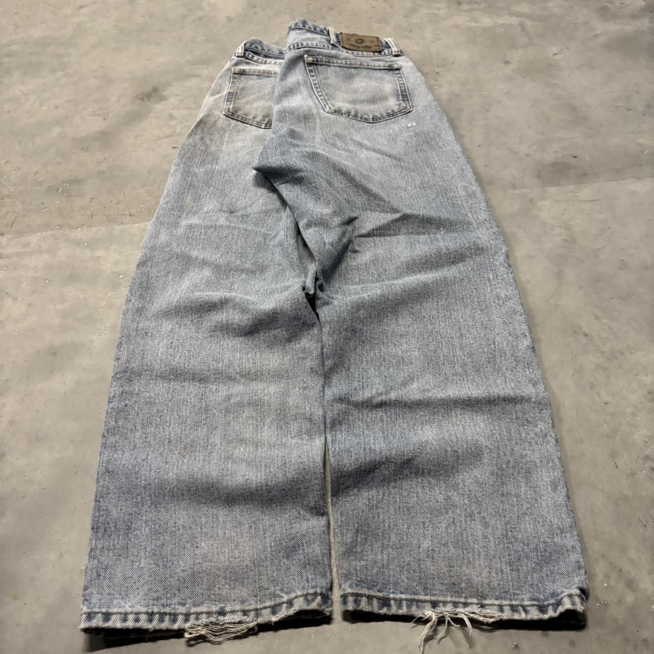 Japanese Brand × Vintage Crazy Vintage Y2K/2000s Grunge Faded Light Wash Skater Style Distressed Denim Jeans! Size US 36 / EU 52 - 4 Thumbnail