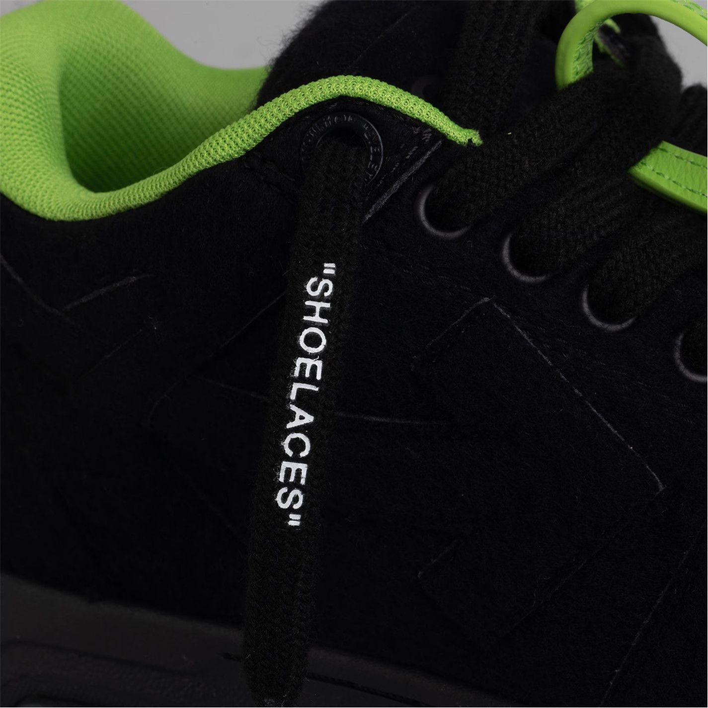 Off-White o1g2r1mq0125 Office Wool Trainers in Black & Green Size US 6.5 / IT 36.5 - 5 Thumbnail