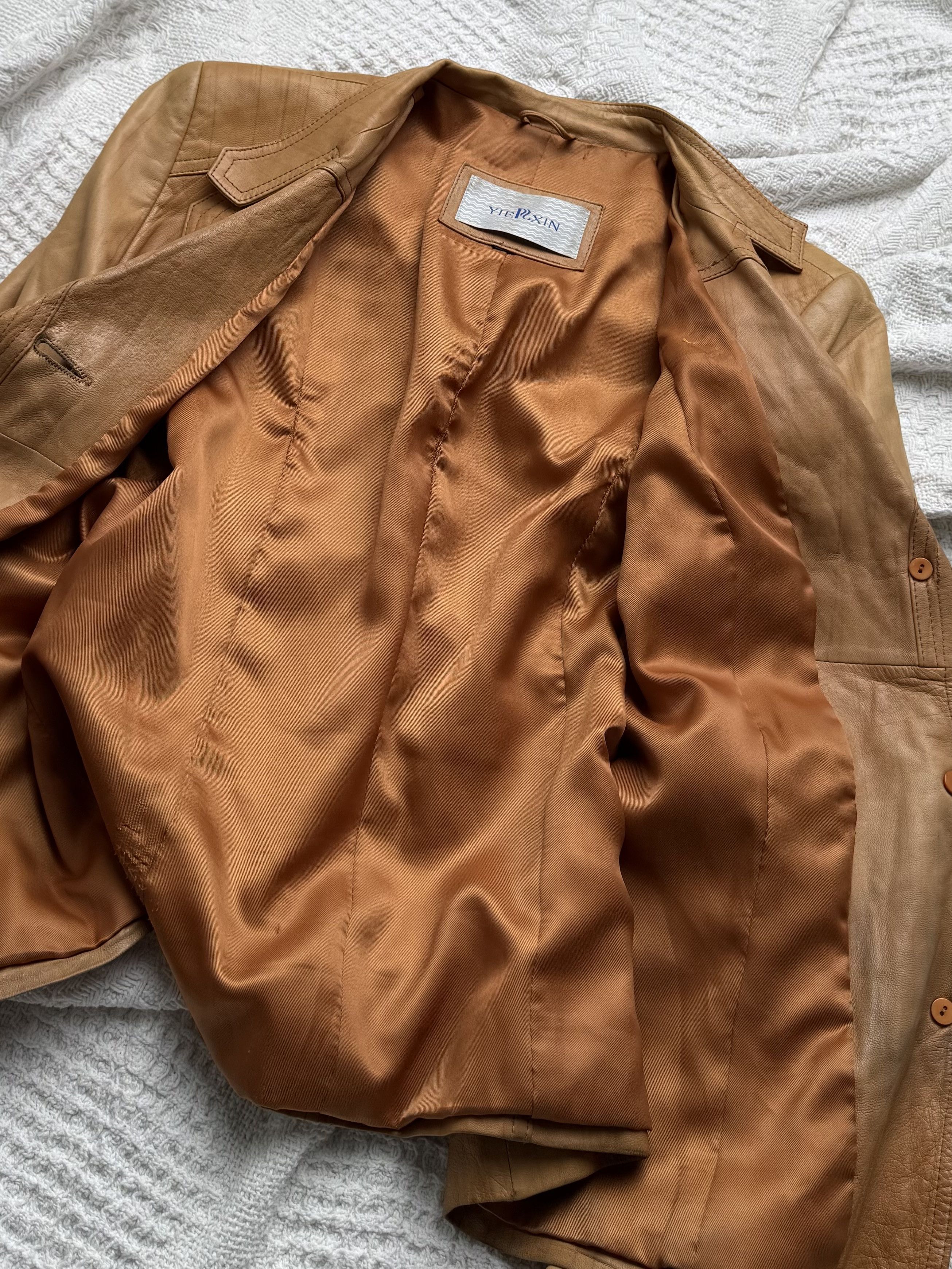 Vintage Vintage Leather Jacket Button Front Tailored Classic Size L / US 10 / IT 46 - 10 Thumbnail