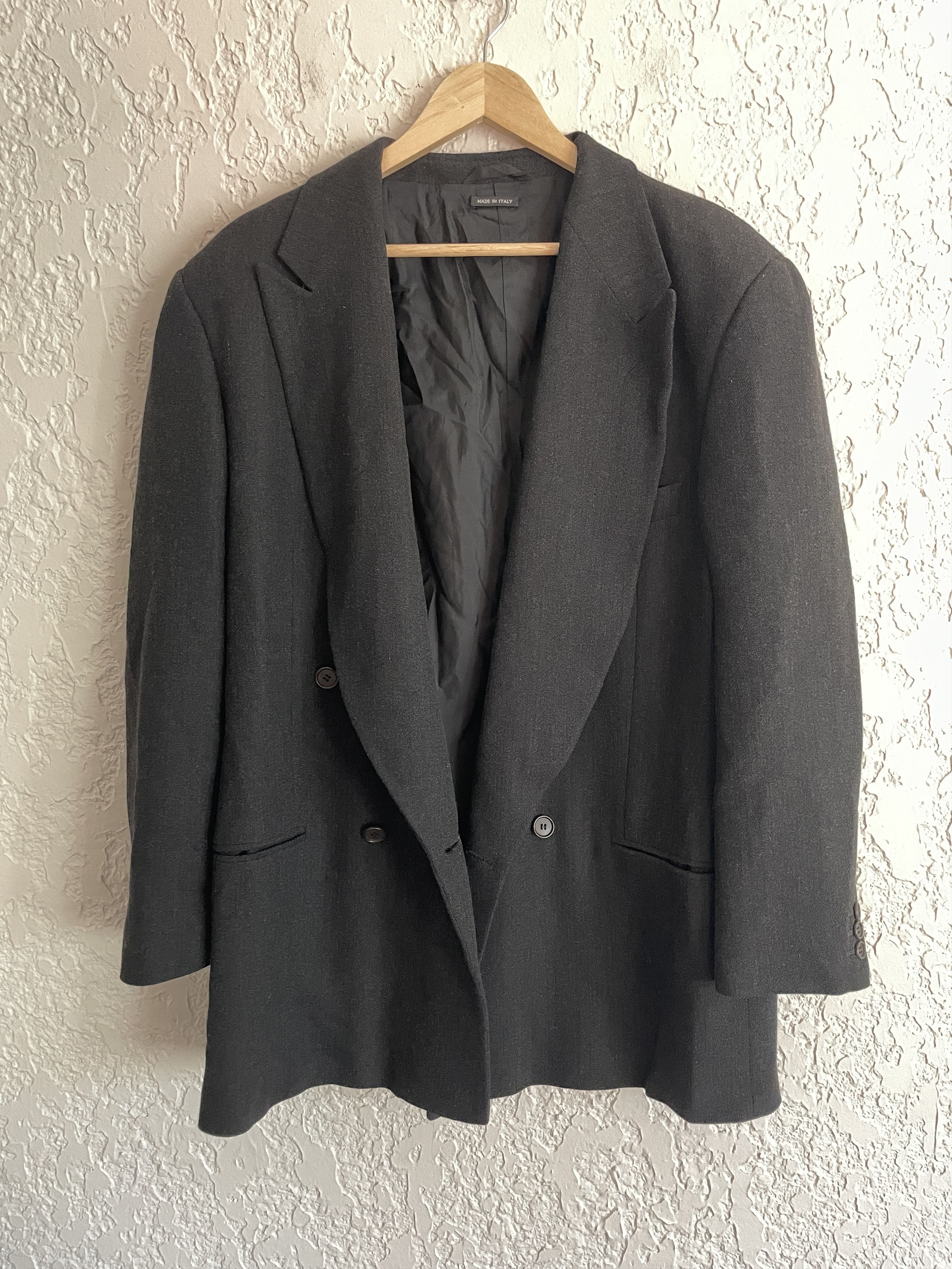 Giorgio Armani 🔥 Giorgio Armani® RARE 90s Twill Double Breasted Blazer Size 44R - 8 Thumbnail