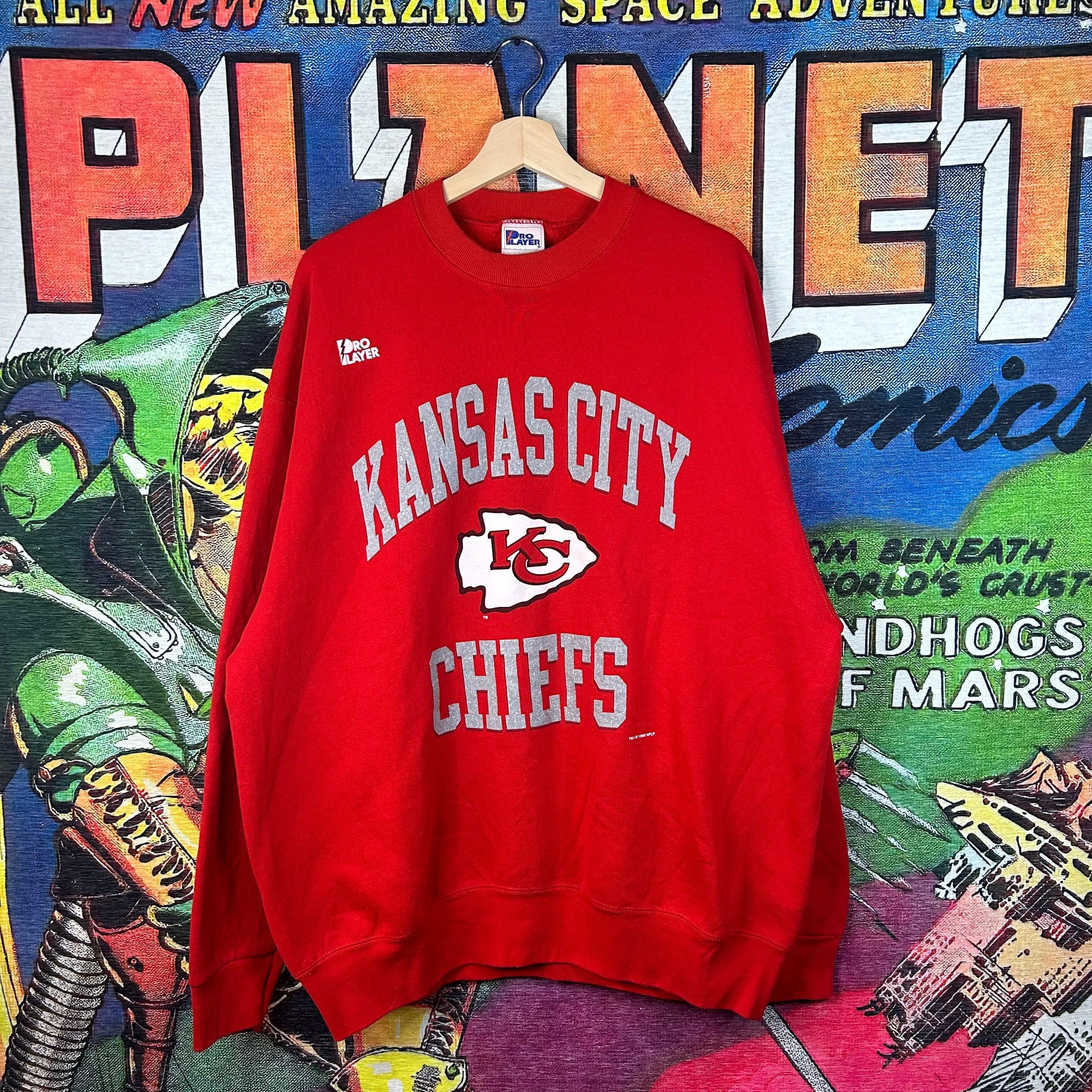 Vintage 90s kansas store city chiefs fotl crewneck large