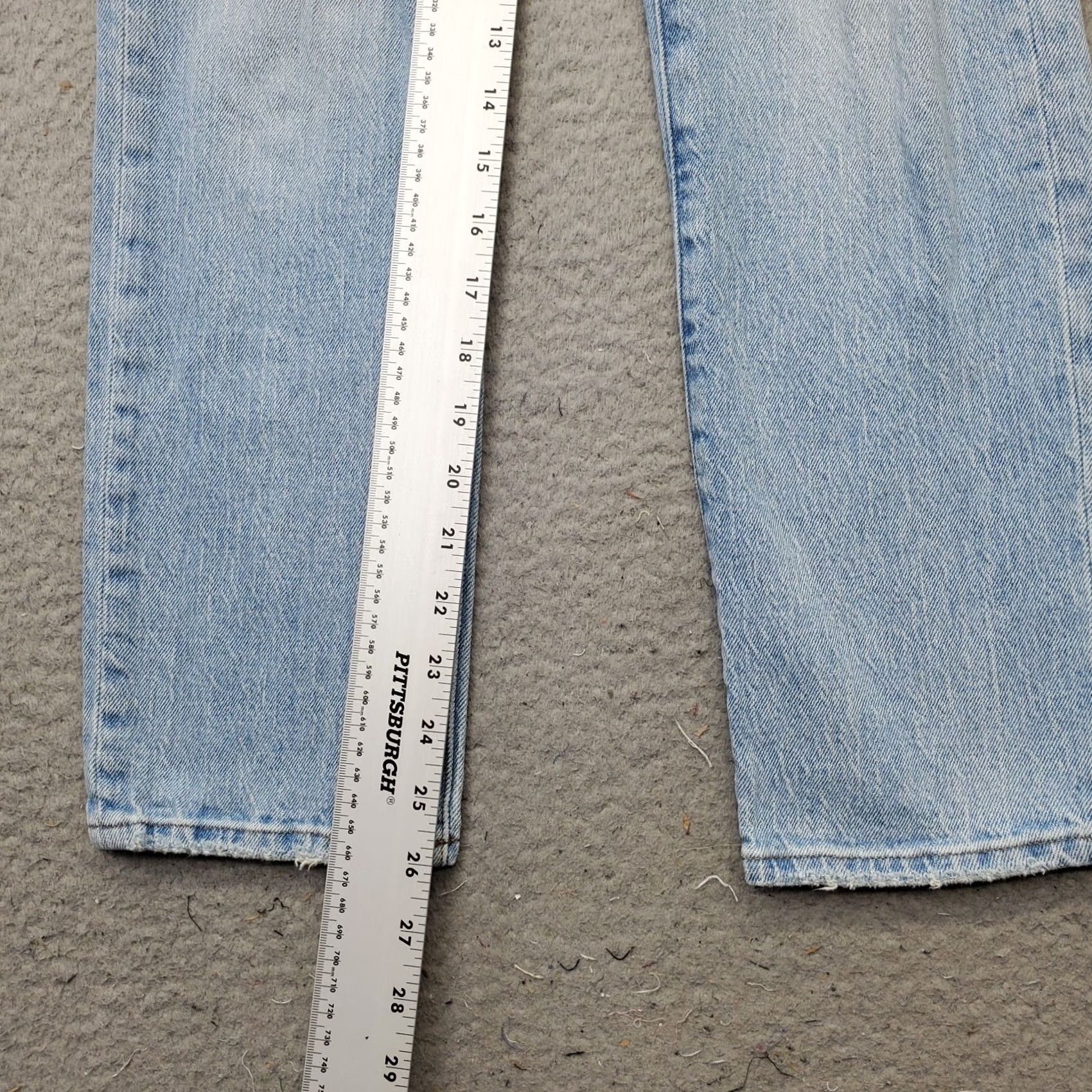Madewell Madewell Crop Jeans Womens 24 Blue Denim Slim Fit High Rise Distressed Basic Five-Pocket Design Hem Cropped Size 24 Womens Jeans Size 42" / US 20 - 4 Thumbnail