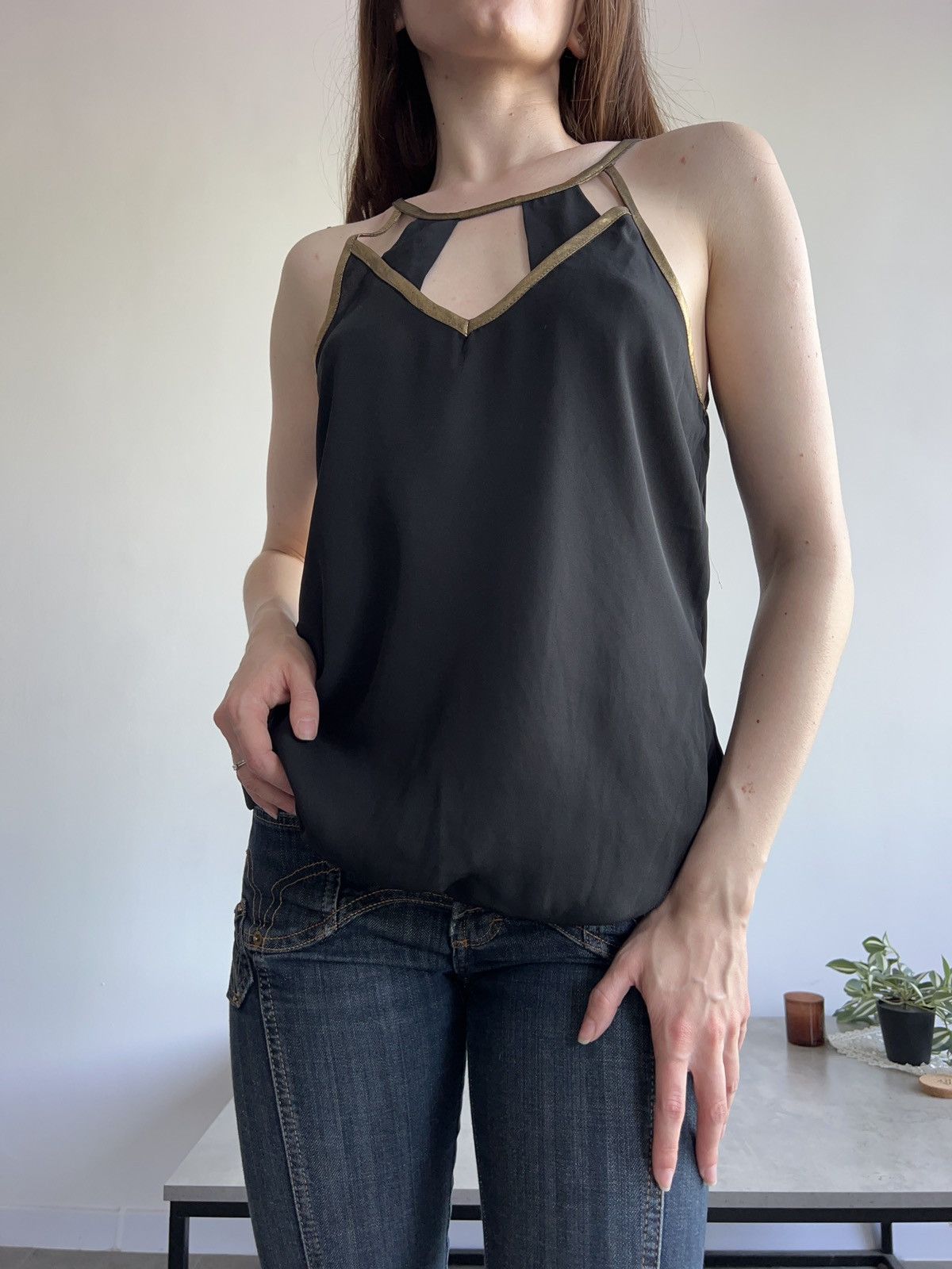 Morgan De Toi × Vintage Morgan de toi amazing black top , blouse, Y2K Size S / US 4 / IT 40 - 3 Thumbnail
