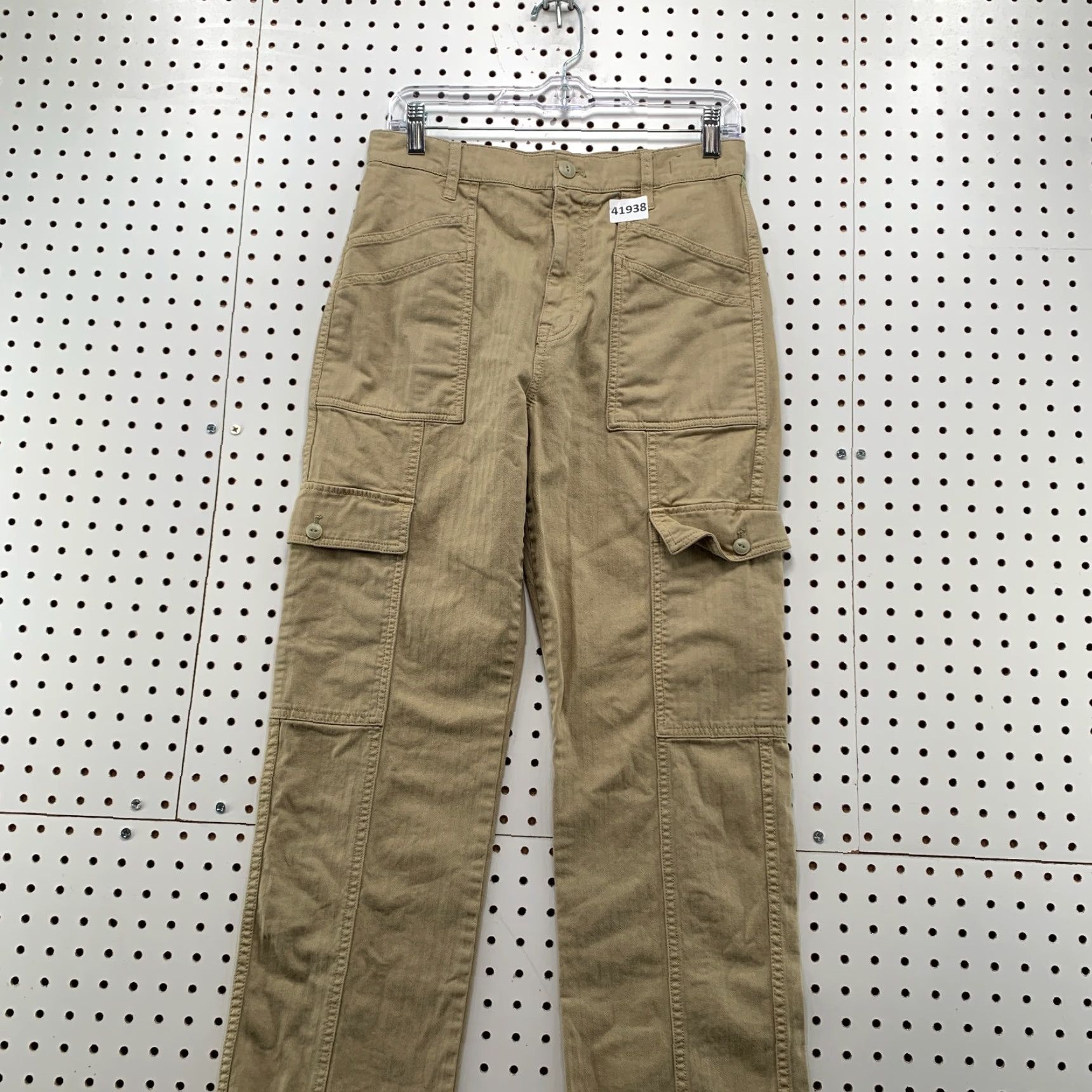 Madewell VINTAGE Madewell Cargo Pants Women's Size 28 Cotton Canvas Straight Fit 90s Style Tan Size 28" / US 6 / IT 42 - 2 Thumbnail