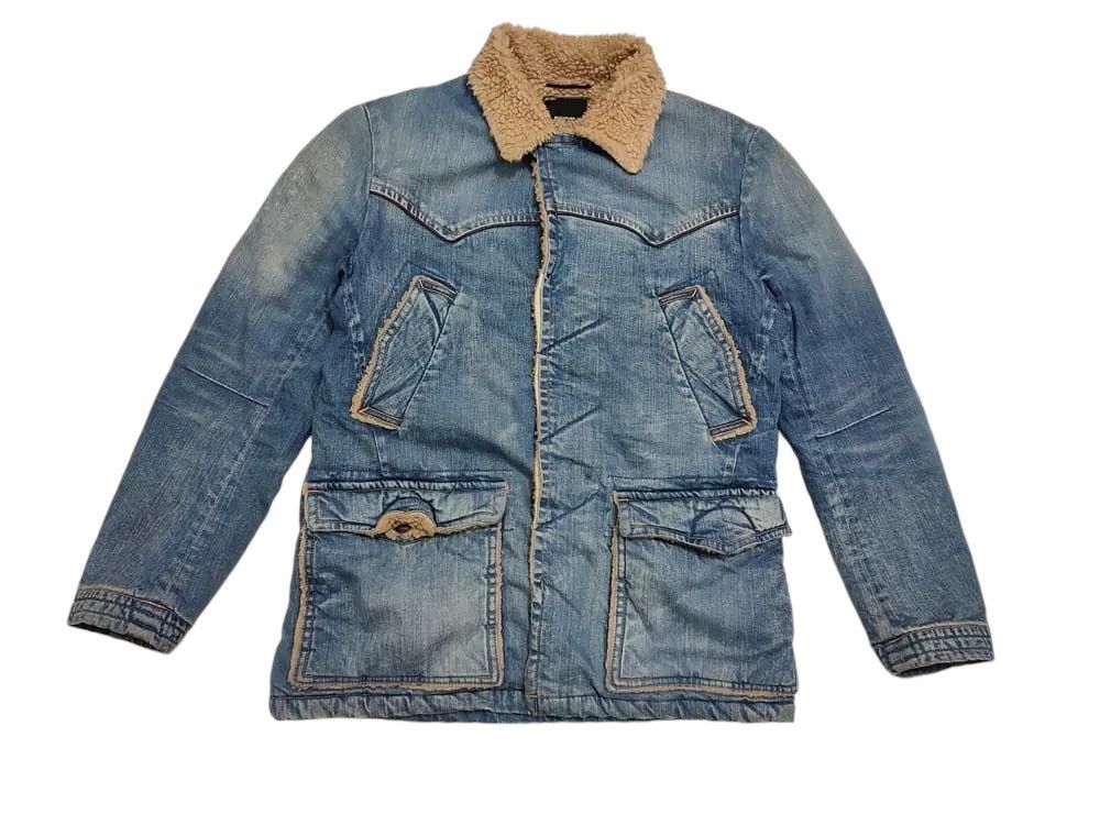 Number (N)ine Number Nine Denim Jacket Sherpa Size US M / EU 48-50 / 2 - 1 Thumbnail